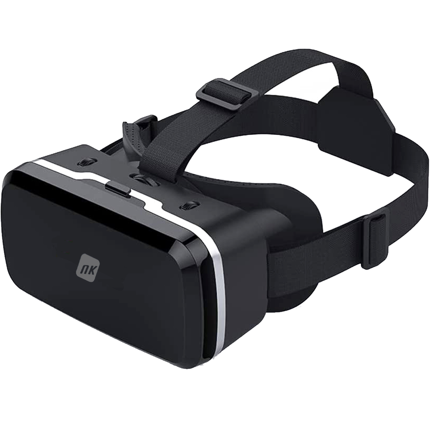 NK Gafas 3D VR para Smartphone - Gafas Inteligentes de Realidad Virtual con Audio para Smartphone de 4.7" - 6.53", Ángulo de Visión 90 - 100 grados, Giro 360º, Objetivo y Pupila Regulable - Negro