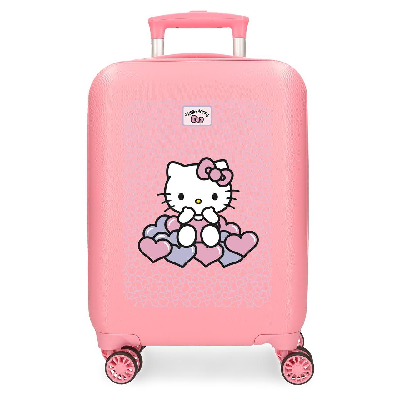 Maleta de cabina Hello kitty hearts & dots rosa 33x50x20 cm