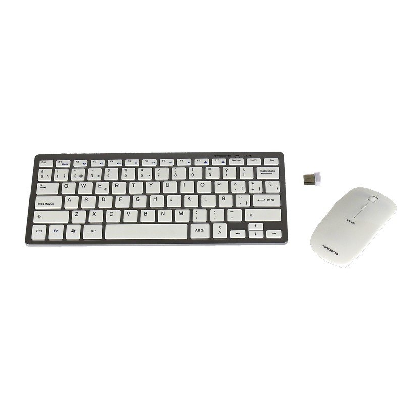 Tacens Levis Combo Wireless Keyboard and Mouse 2000 DPI, ultra-slim design, 2.4G technology, compatible with Windows and Mac, includes nano receiver, energy-saving features, perfect for gaming and professional use.