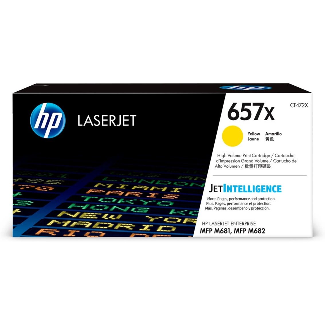 HP - Tóner CF472X amarillo original para impresoras LaserJet Enterprise M681 y M682, alta capacidad XL de hasta 23.000 páginas con tecnología JetIntelligence y protección antifraude