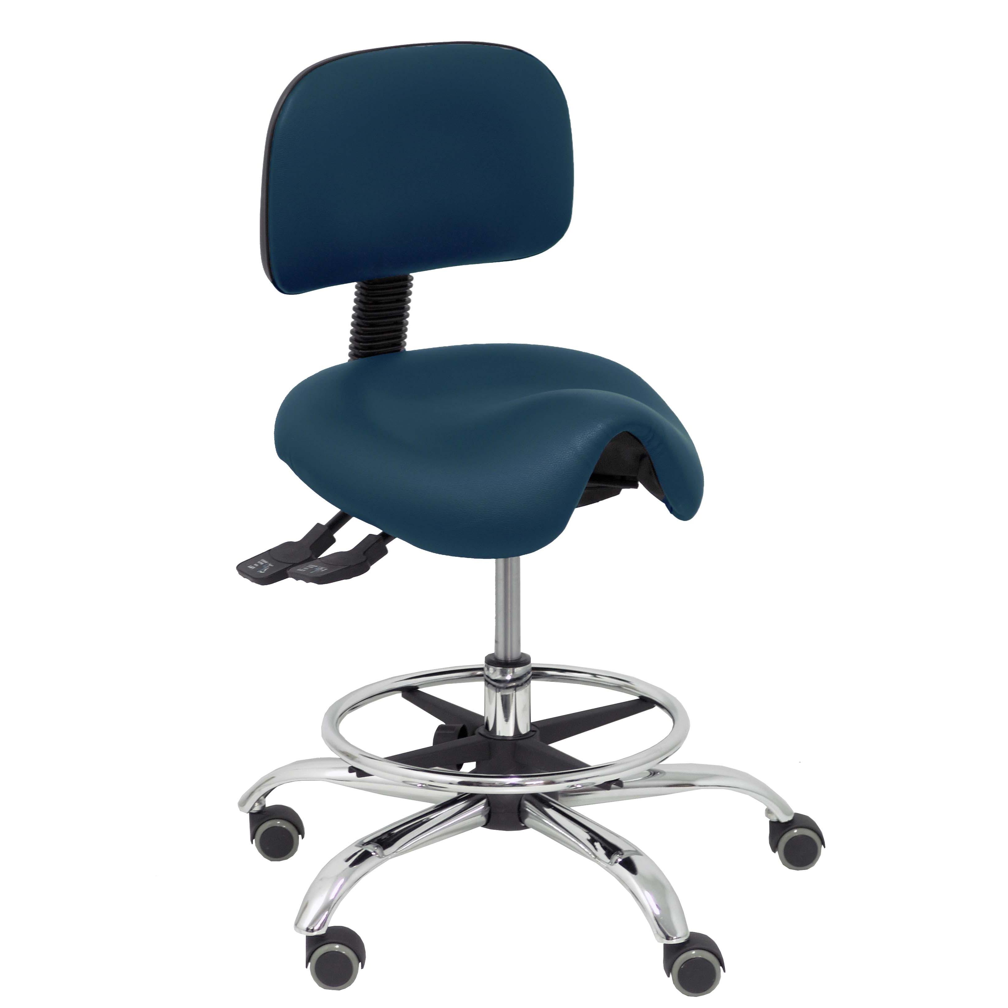 Piqueras Y Crespo Taburete Zarza Clínico Giratorio Ergonómico Azul Marino