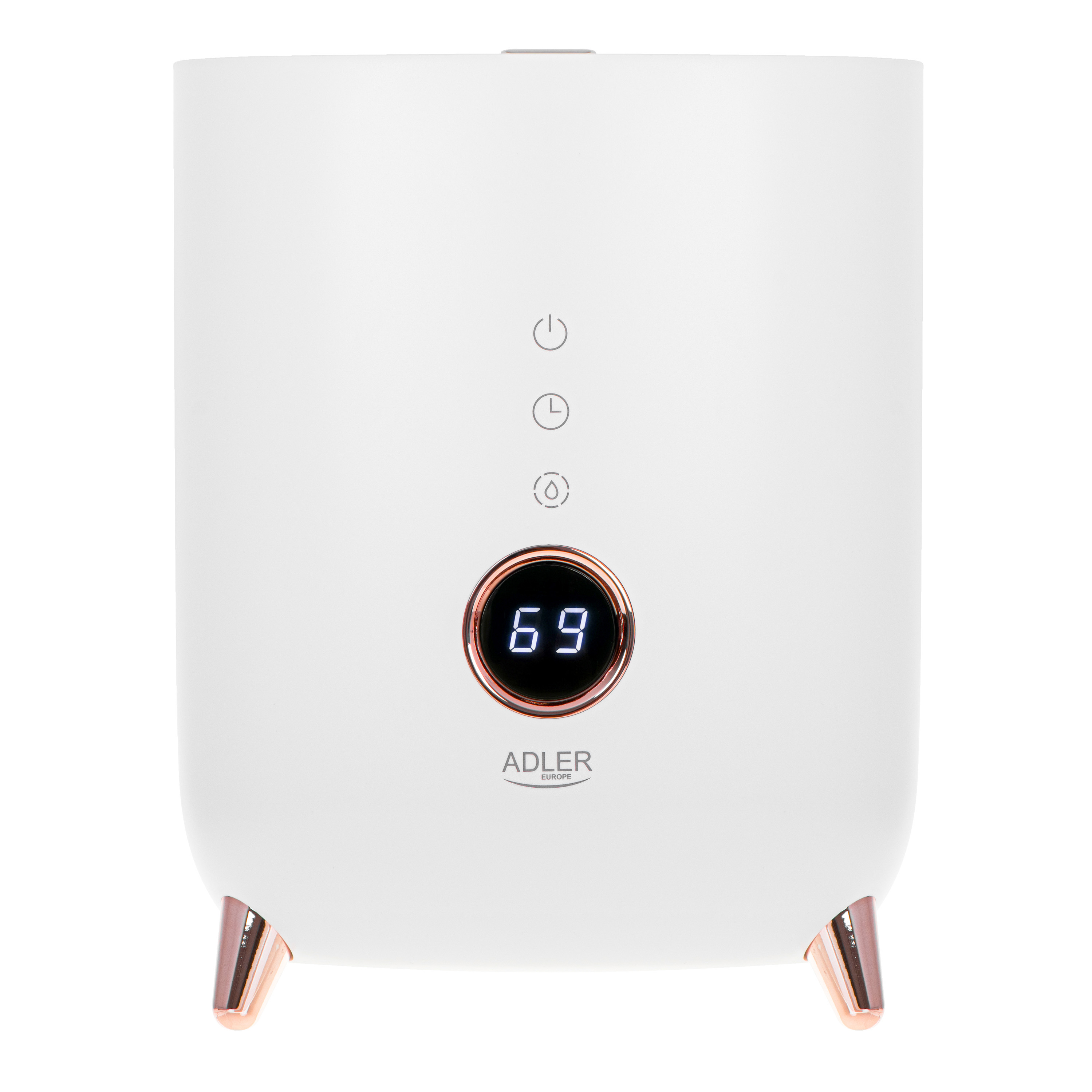 Adler | AD 7972 | Humidificador | 23 W | Capacidad del depósito de agua: 4 L | Apto para habitaciones de hasta 35 m² | Ultrasónico | Capacidad de humidificación: 150-300 ml/h | Blanco