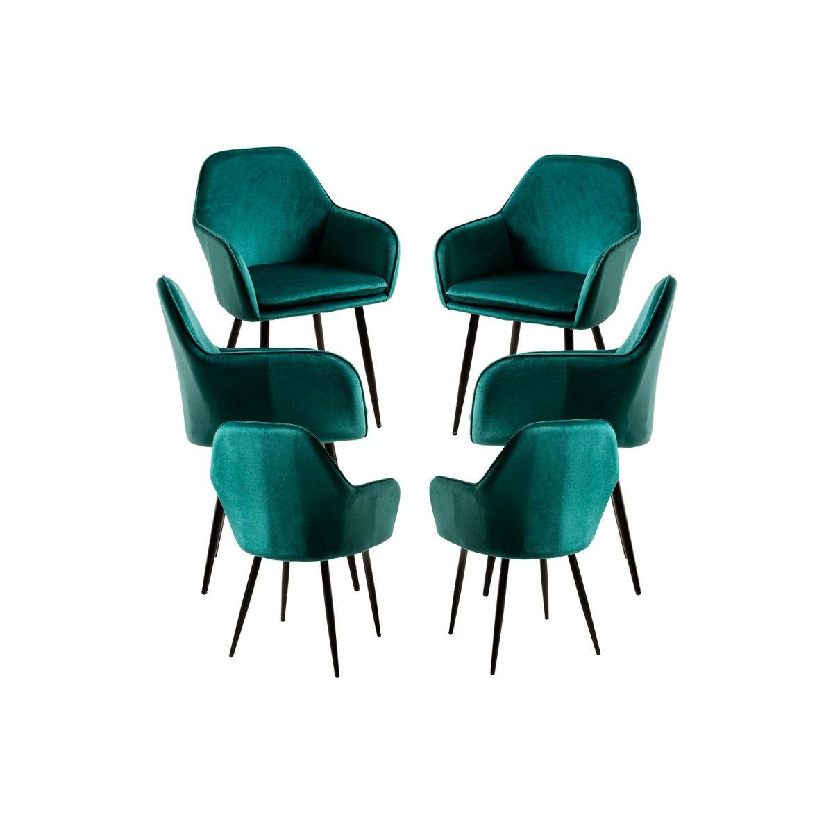Regalos Miguel - Packs Sillas Comedor - Pack 6 Sillas Chic Black - Verde