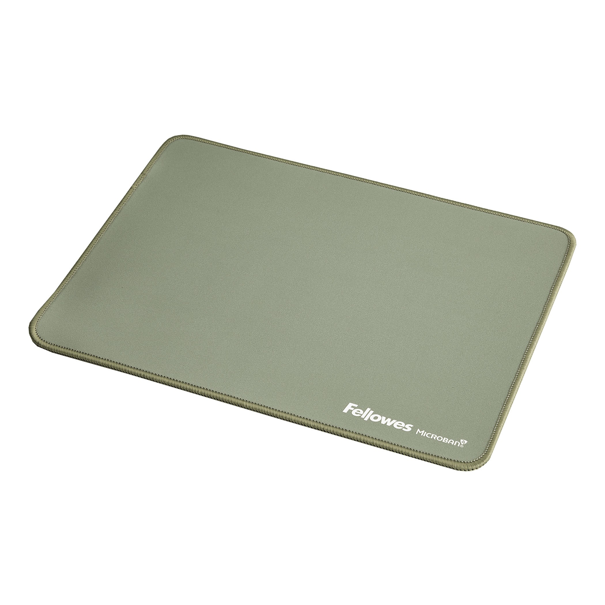 Fellowes Breyta Alfombrilla de Ratón Ergonómica Extragrande Verde Salvia, Base de Goma Antideslizante, Bordes Cosidos Resistentes, Protección Microban, y Optimizada para Ratones Ópticos y Láser