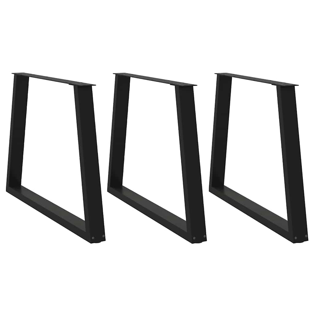 vidaXL Patas para mesa de comedor en forma de V (3 unidades) 90 x (72-73,3) cm, acero