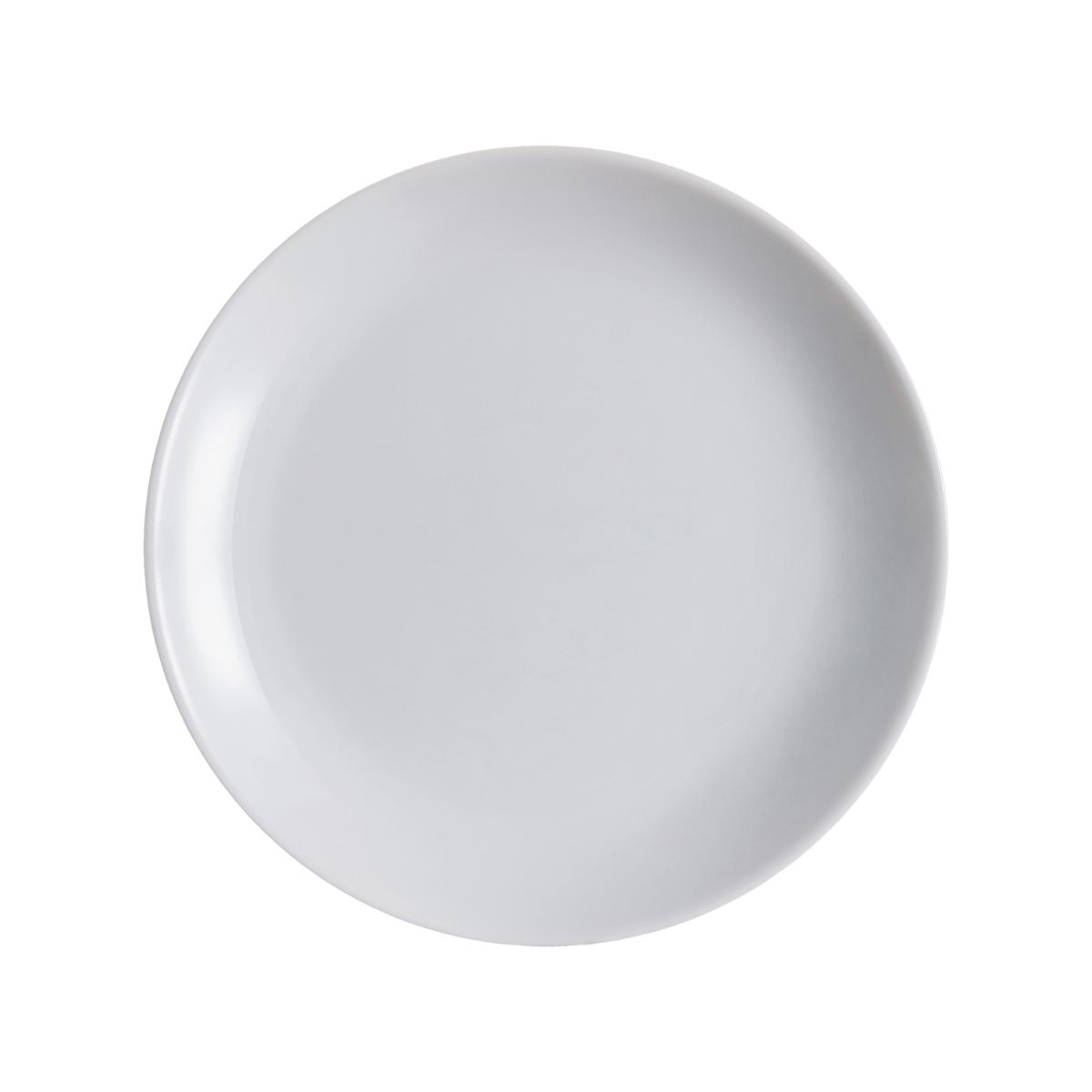 LUMINARC DIWALI GRANIT Plato Postre Opal Gris 19CM Gris Brillo Fabricado en Francia Vidrio templado extra resistente
