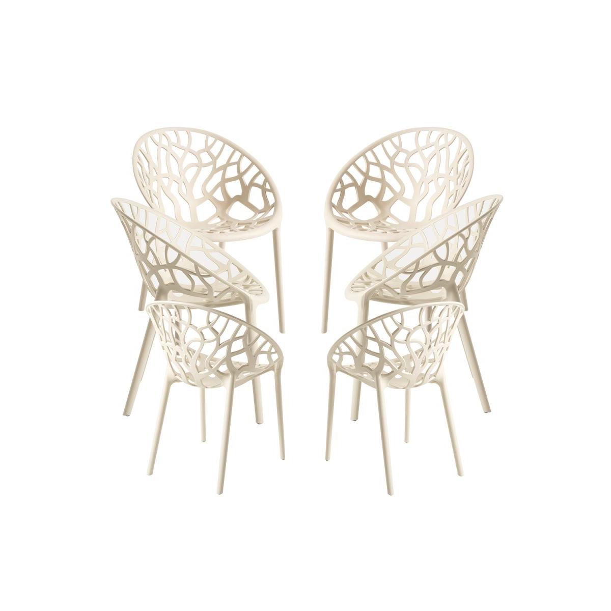 Regalos Miguel - Packs Sillas Jardín - Pack 6 Sillas Nido - Beige