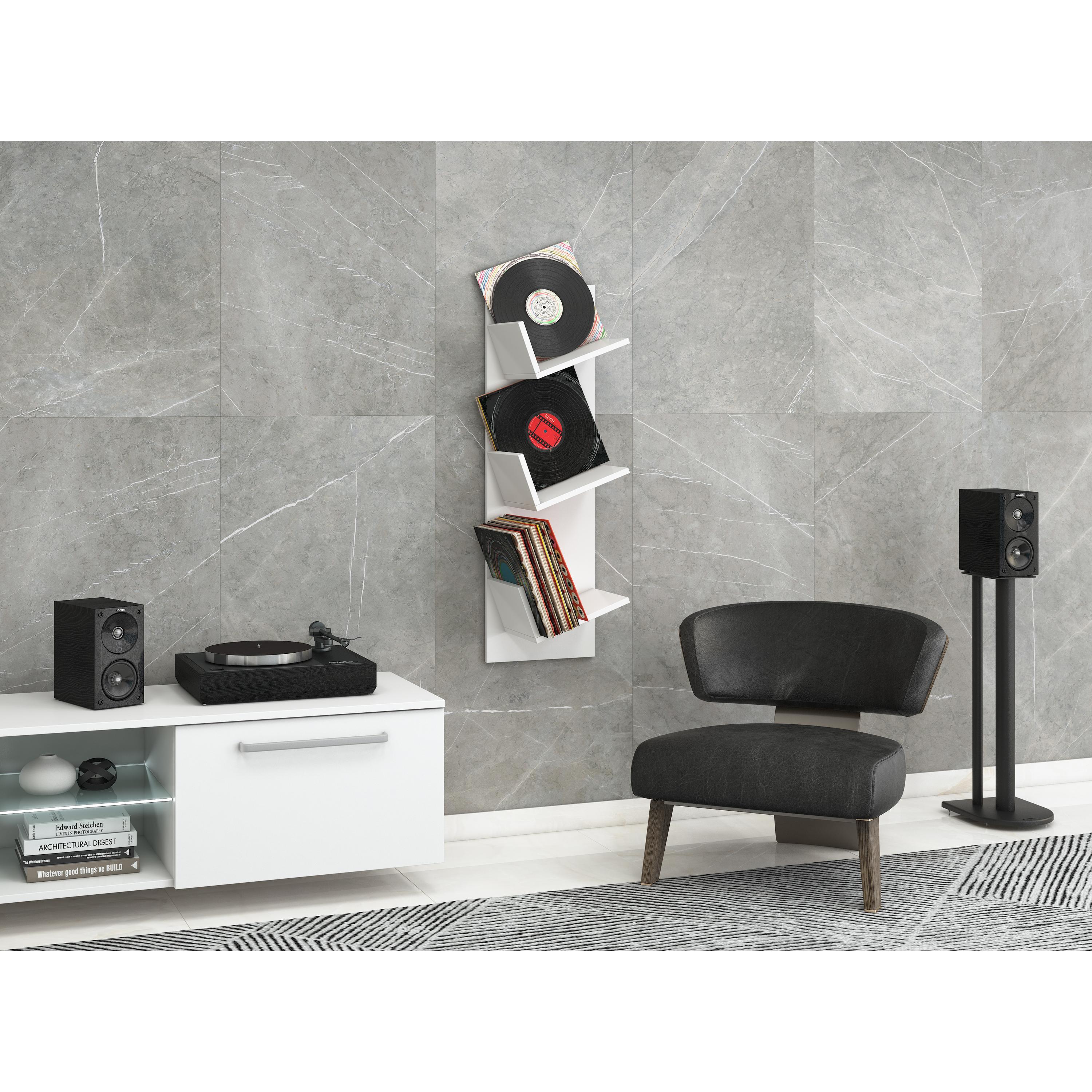 Libros de madera discos LP estante colgante estante de pared estante deco Sulda Libros de madera discos LP estante colgante estante de pared estante deco Sulda