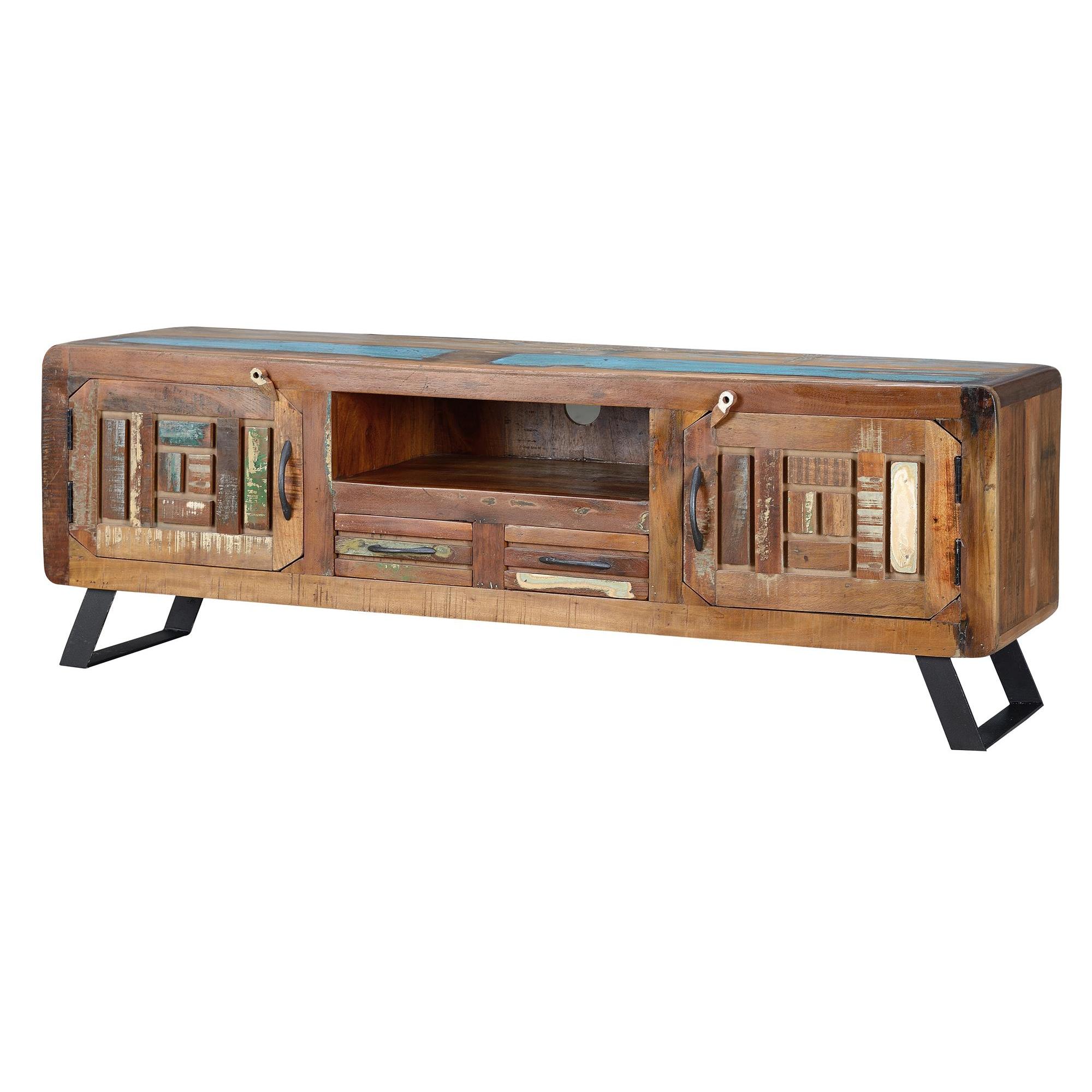 Mueble TV exclusivo en madera maciza reciclada