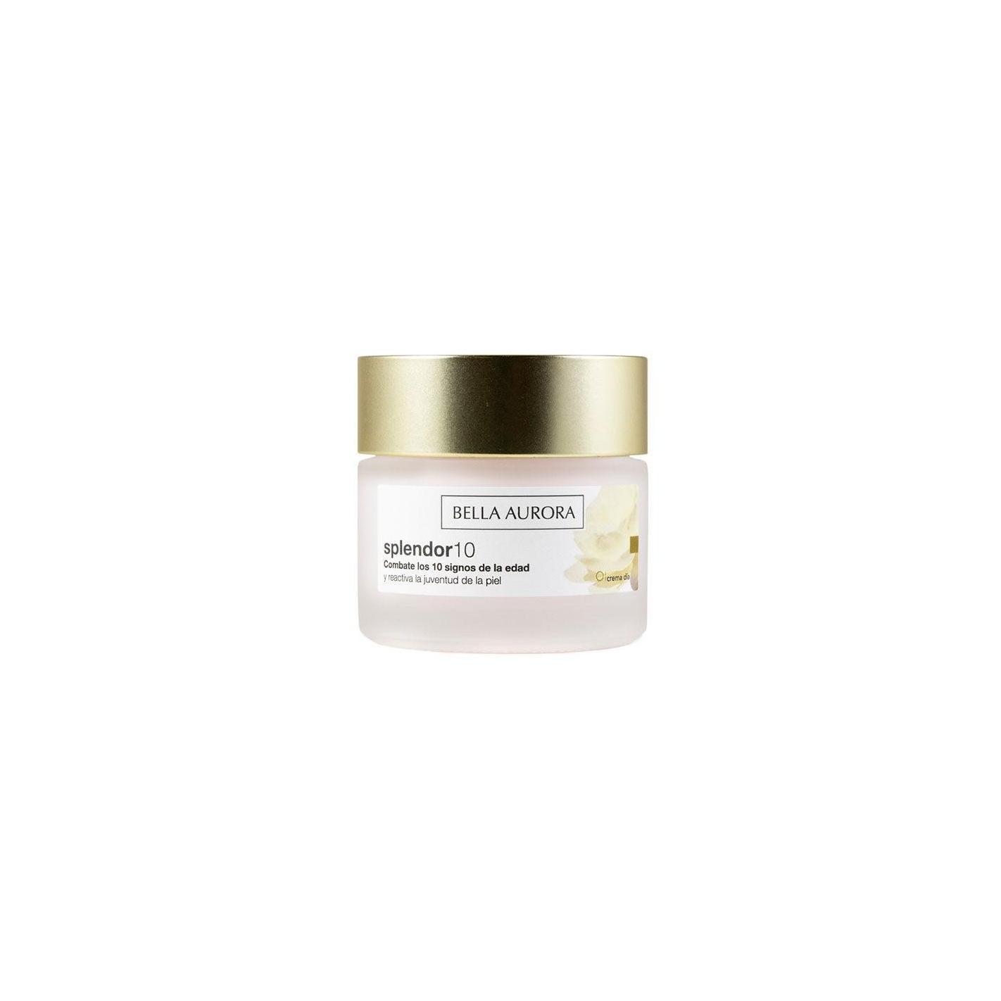 Bella Aurora - Crema facial antiedad Splendor 10 Día SPF 20 para piel madura a partir de 50 años, con efecto lifting, booster de colágeno e ingredientes despigmentantes contra manchas de melanina y lipofuscina
