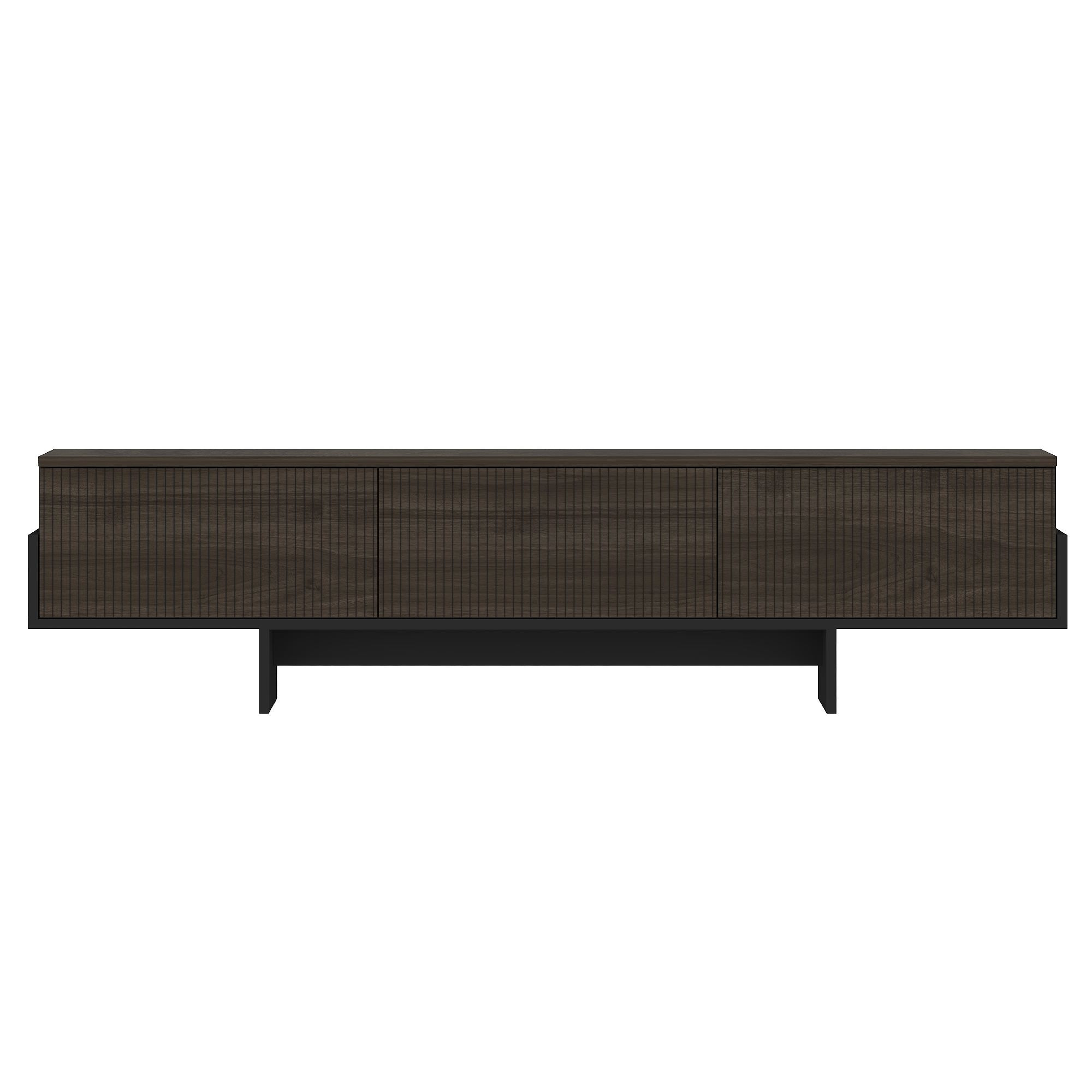 Habitat y Jardin - Soporte de TV de madera "Hege" - 180 x 30 x 44 cm - Negro