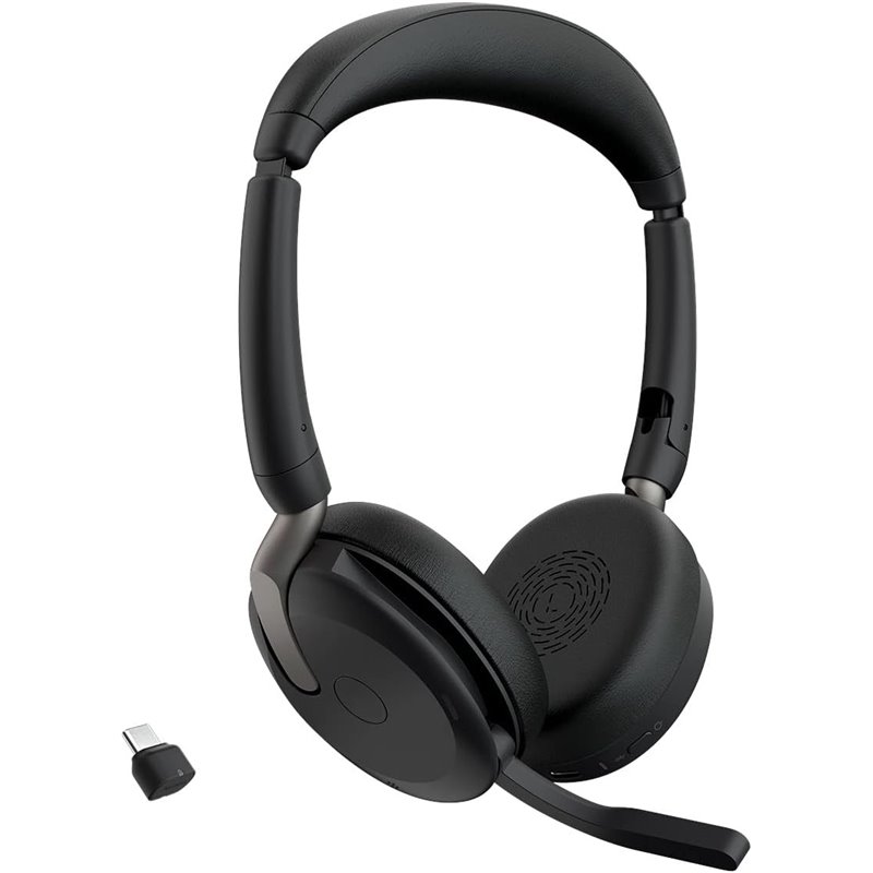 Jabra Evolve2 65 Flex UC Auriculares estéreo supraaurales (Bluetooth, inalámbrico, USB-C)