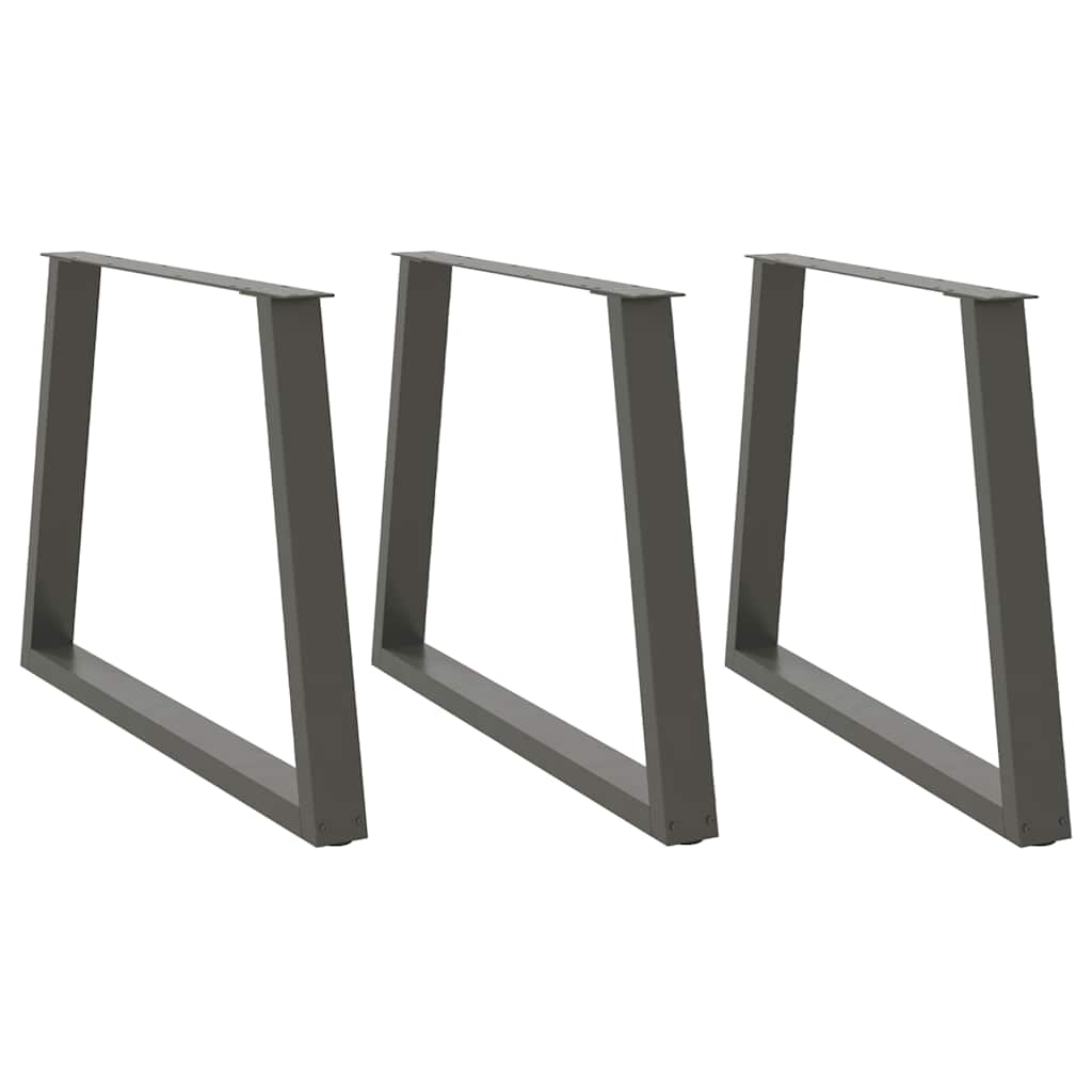 vidaXL Patas para mesa de comedor en forma de V (3 unidades) 90 x (72-73,3) cm, acero
