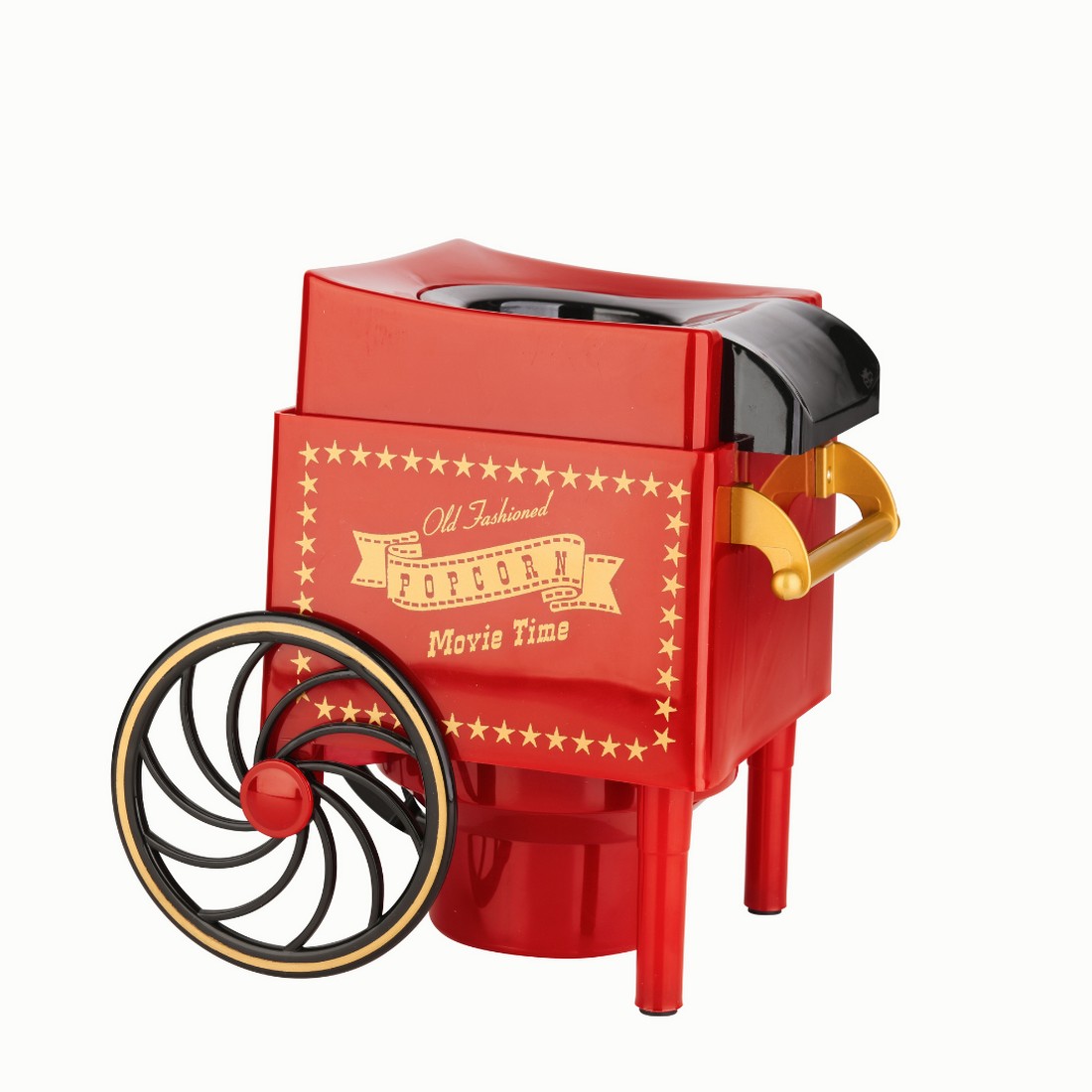NK Palomitero Retro, Máquina de Palomitas de Maíz Eléctrica 1200W, Botón fácil de utilizar, Preparación listas en 2 minutos, Aire Caliente, Tamaño 0,3L, Portable, Ideal para Casa