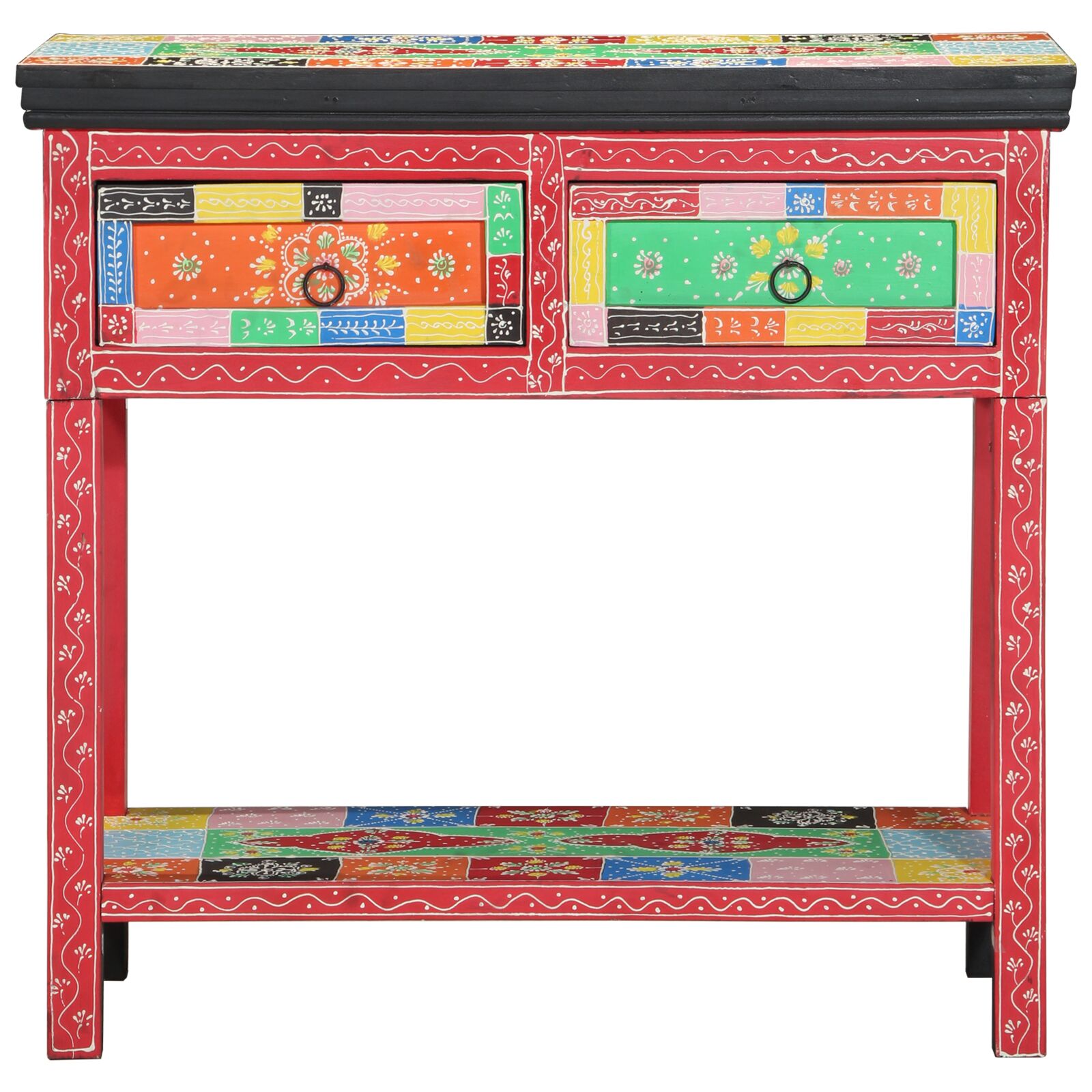 vidaXL Mesa Consola con Cajones Multicolor de Madera Ingienerizada