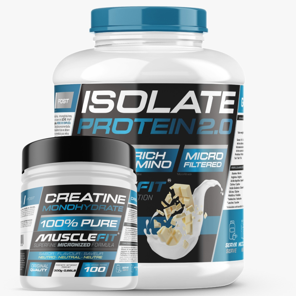 Pack Proteina ISO 2000g + Creatina 300g - Musclefit  MuscleCult  Aumento Muscular