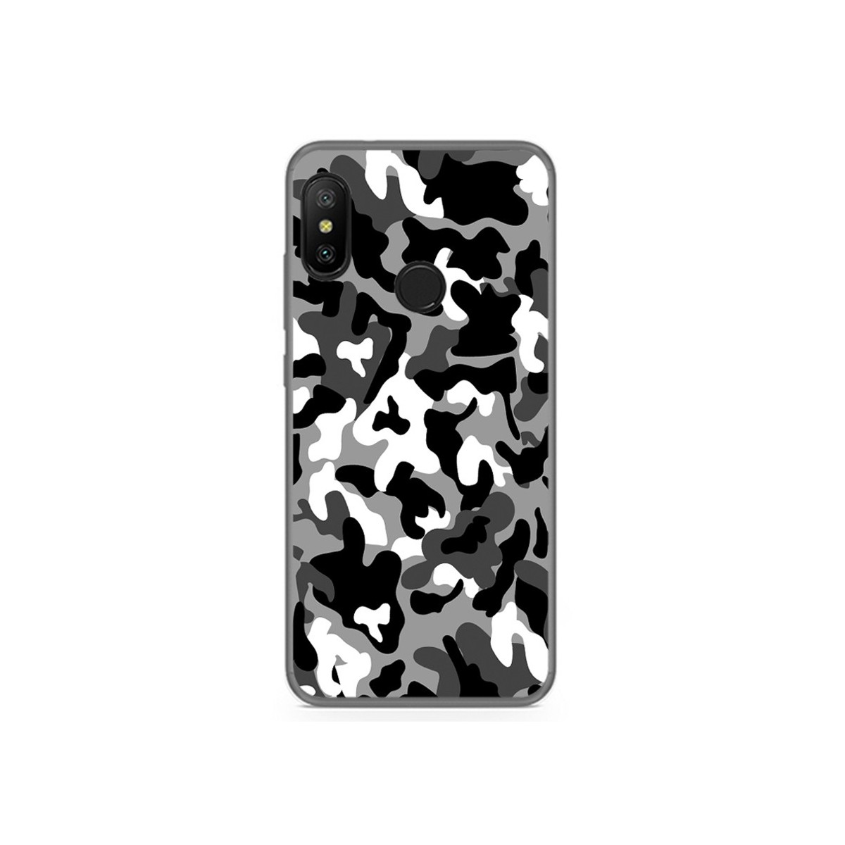 Tumundosmartphone Funda Gel Tpu para Xiaomi Redmi 6 Pro / Mi A2 Lite Diseño Snow Camuflaje Dibujos