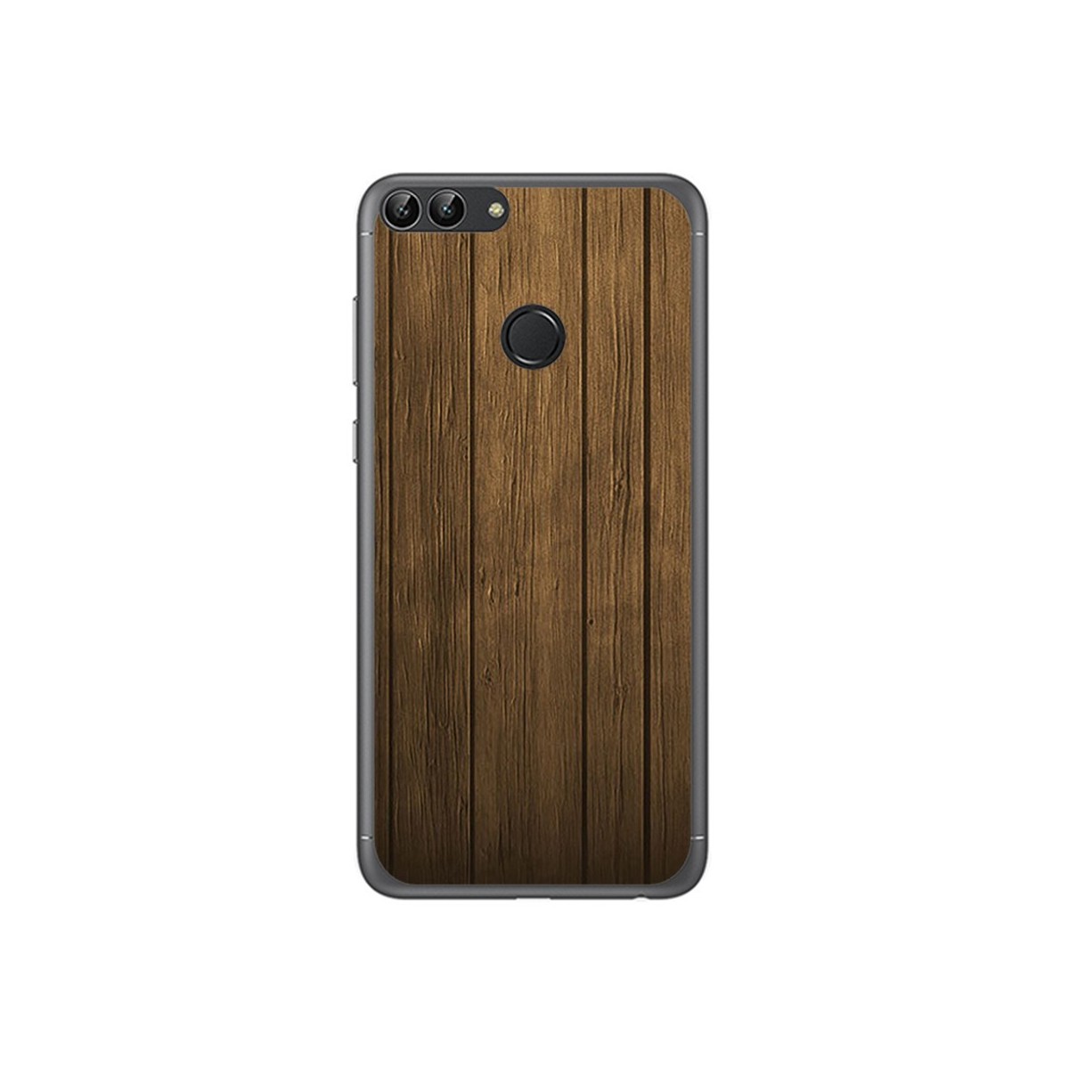 Tumundosmartphone Funda Gel Tpu para Huawei P Smart Diseño Madera Dibujos