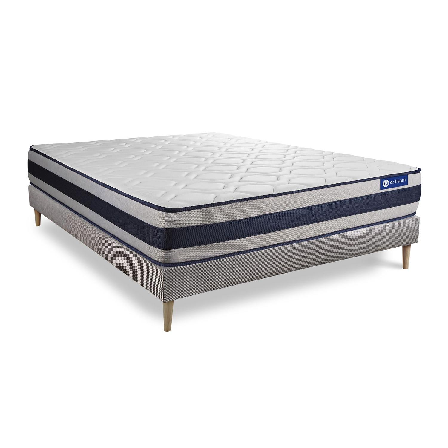 Pack colchón Actimemo ergo 135x200cm + Somier, espuma viscoelástica, 5 zonas de confort