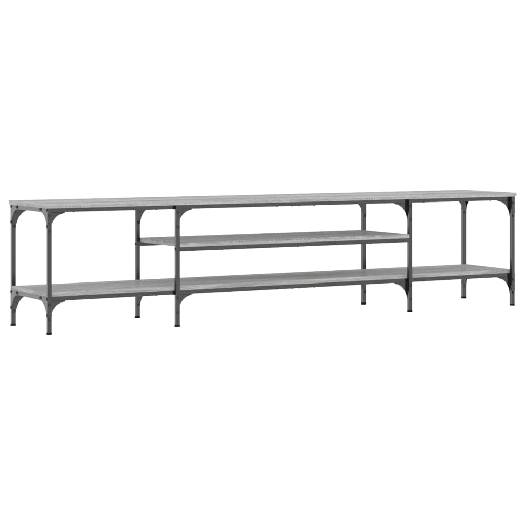 vidaXL Mueble TV madera ingeniería hierro 201x35x45 cm, Mueble de Salon, Mueble TV, Mueble TV salon, Mesa de TV, Mueble tele