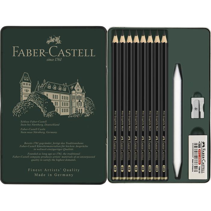 FABER LAPIZ FABER CASTELL PITT GRAPHITE MATT 11 GRADUACIONES (1X PITT GRAPHITEMATT