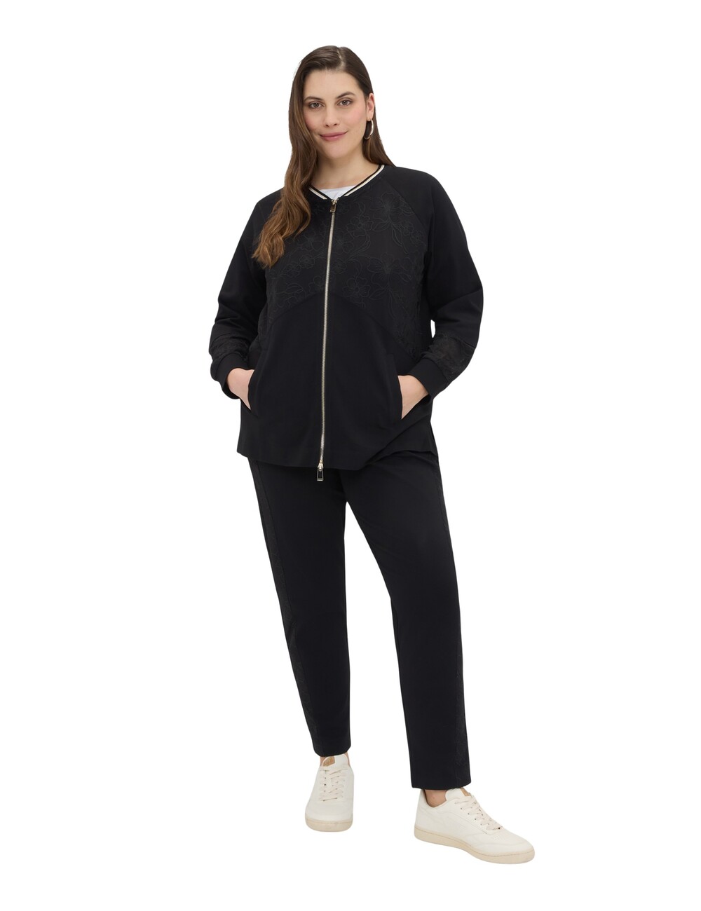 Fiorella Rubino - Sudadera abierta con bordado floral