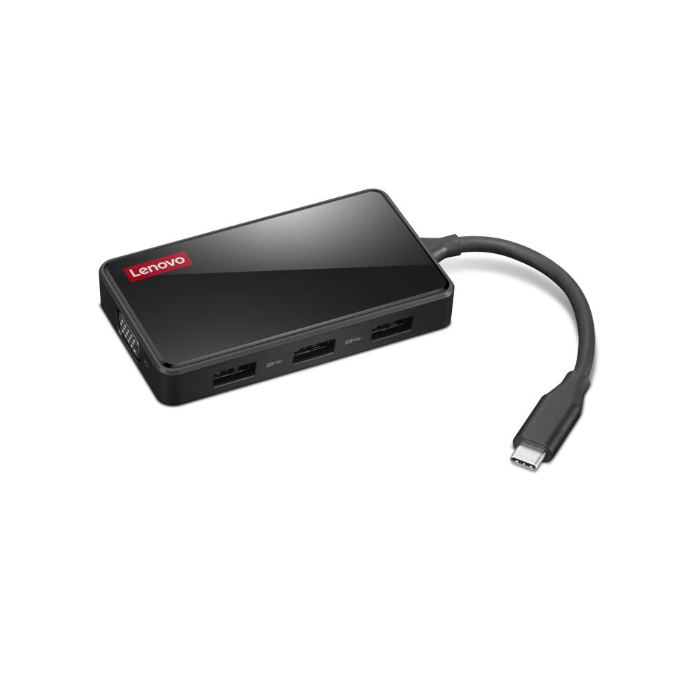 Lenovo GX91M73945 base para portátil y replicador de puertos Alámbrico USB 3.2 Gen 1 (3.1 Gen 1) Type-C Negro