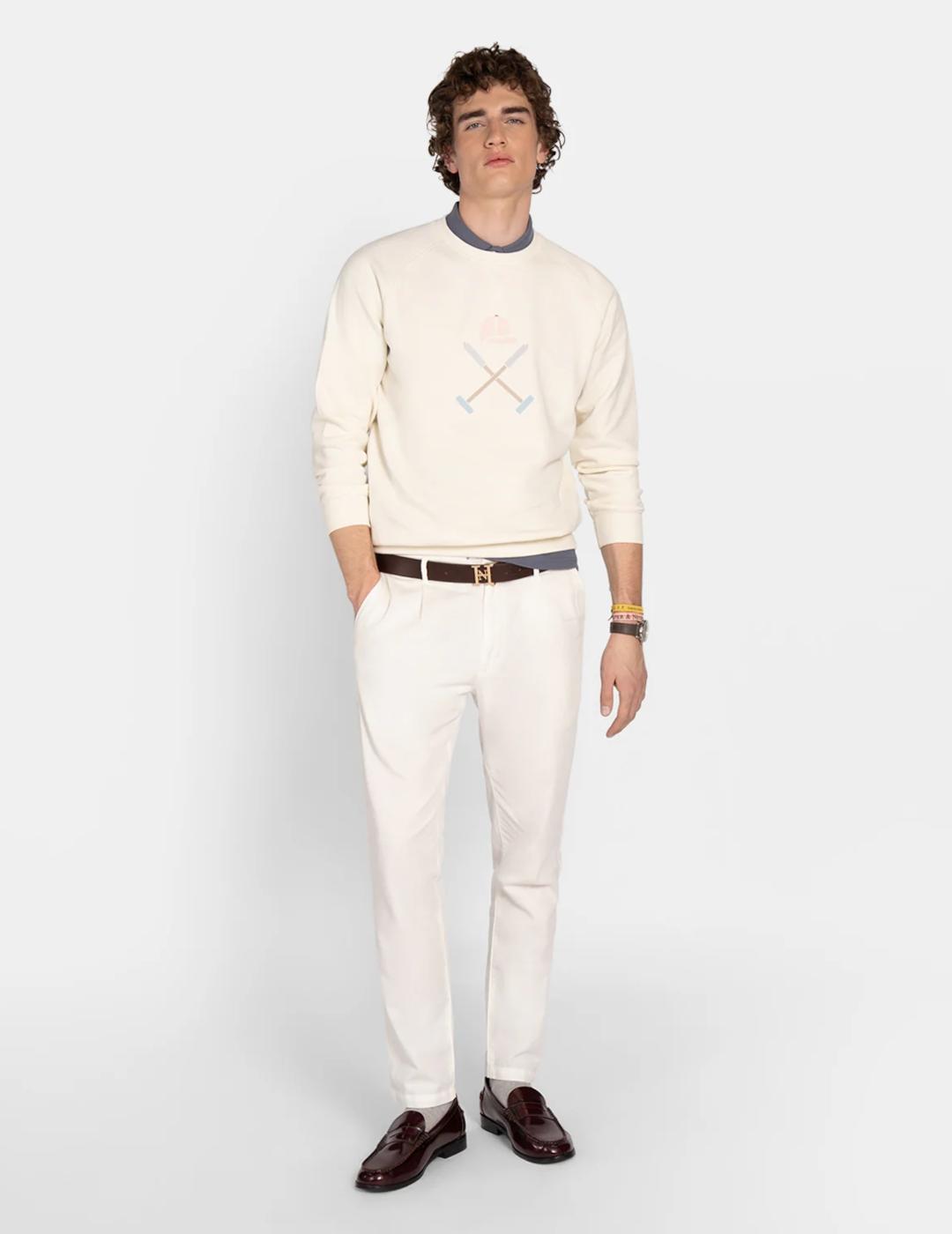 HARPER SUDADERA VERMONT BLANCO NIEBLA