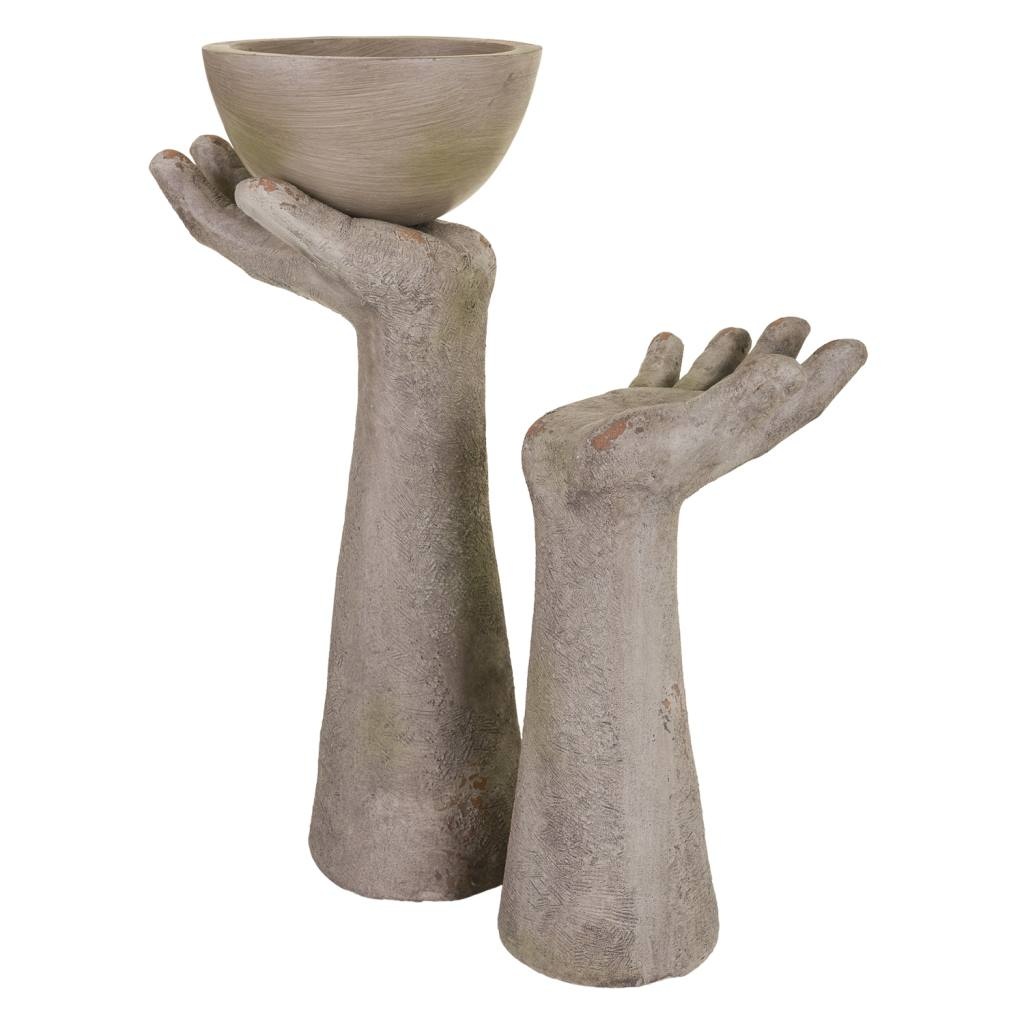 Wonderlust Deco - Manos deco magnesio 27x20x51h-50x20x51 Gris Gris 27x20x51h-50x20x51h cm