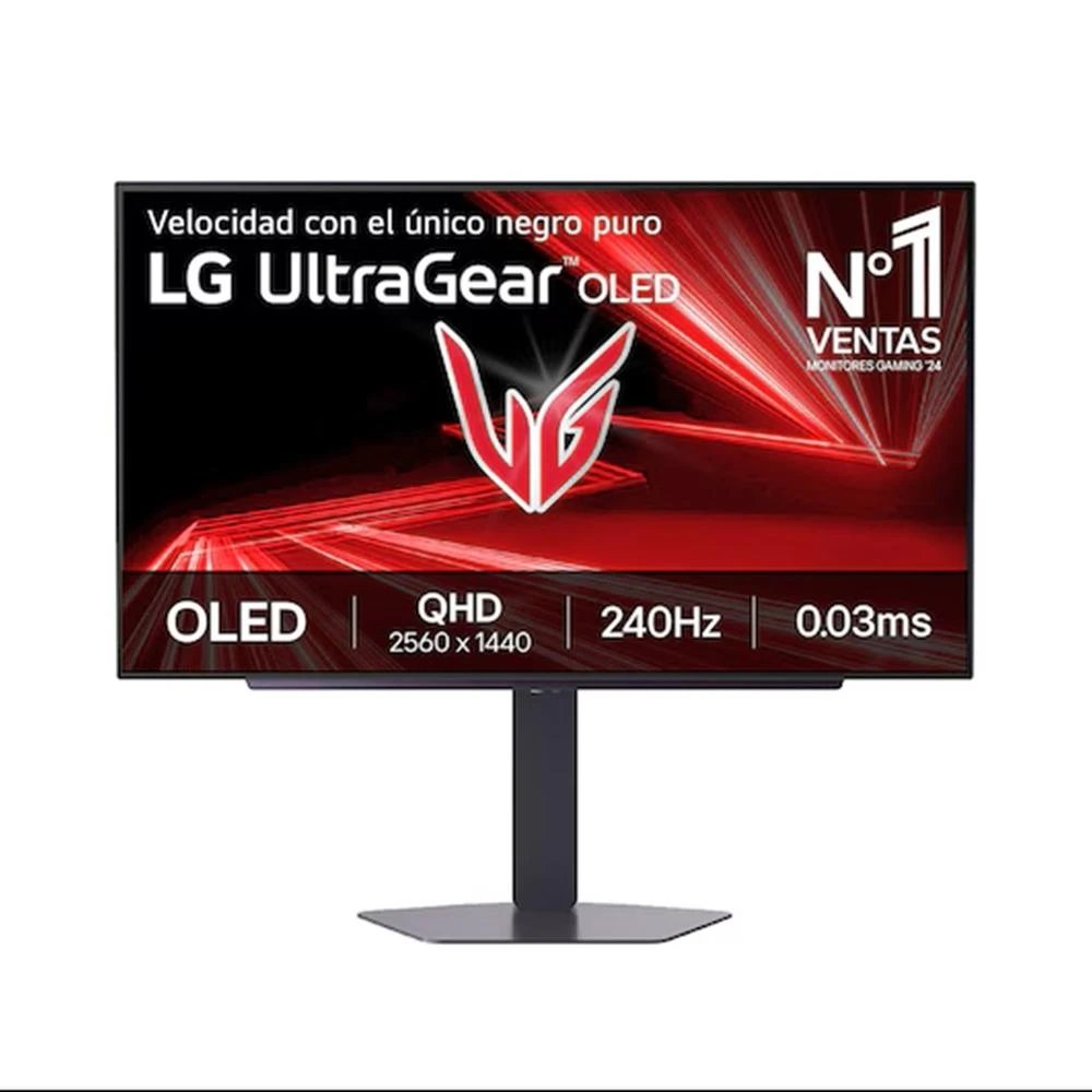 Monitor Gaming OLED LG 26,5" Ultrawide LG UltraGear 27GX704A-B  | 240 Hz, 0, 03 ms, 16 :9, Pro-Gamers de eSports, Modo Lector, Hub USB 3.2 Gen1, Diseño sin bordes