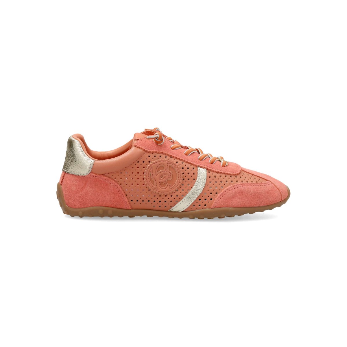 Carmela - Zapatillas deportivas mujer CARMELA con piel troquelada, suela antideslizante y plantilla acolchada extraíble, color hielo