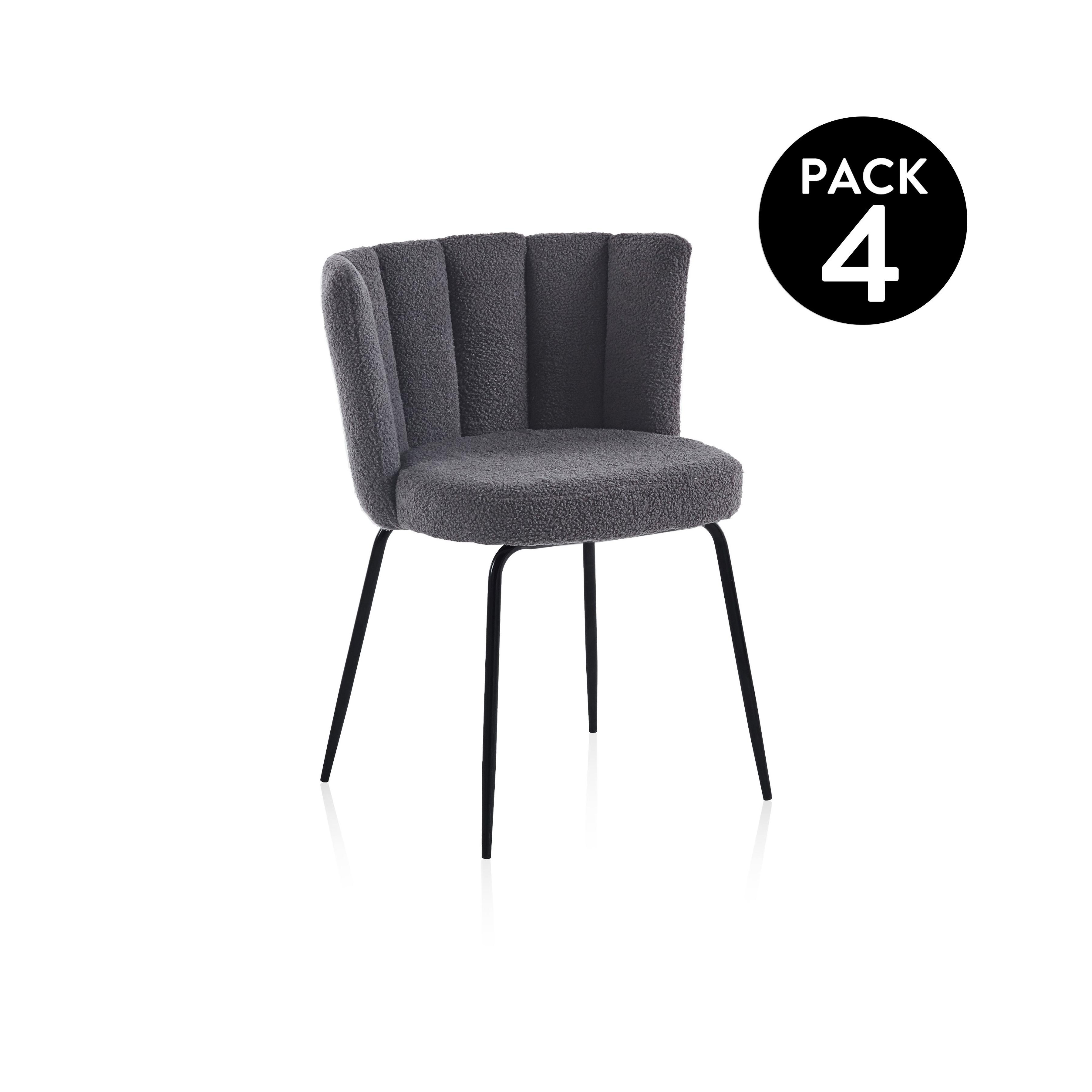 duehome - Pack 4 sillas de comedor Bodhi