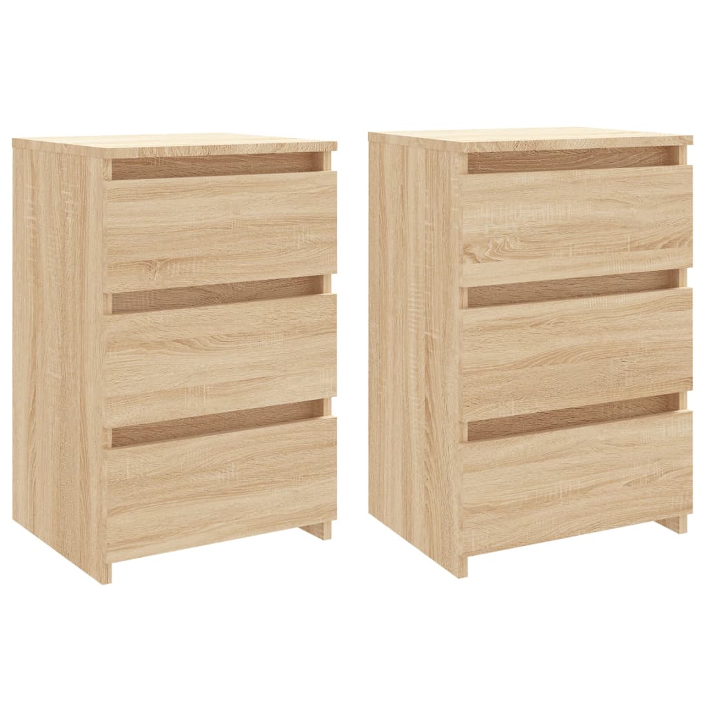 Vidaxl Mesitas de Noche de Madera 2 Unidades 40x35x62,5cm