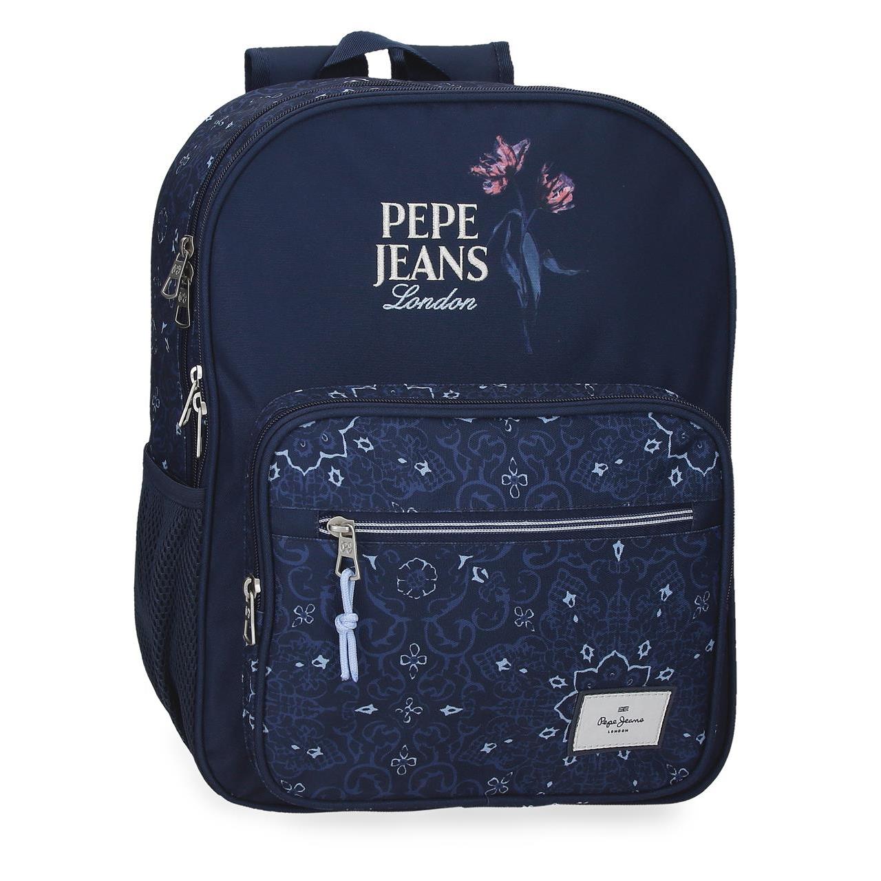 Mochila escolar adaptable a carro Pepe Jeans Lenay 30x40x13cm Marino