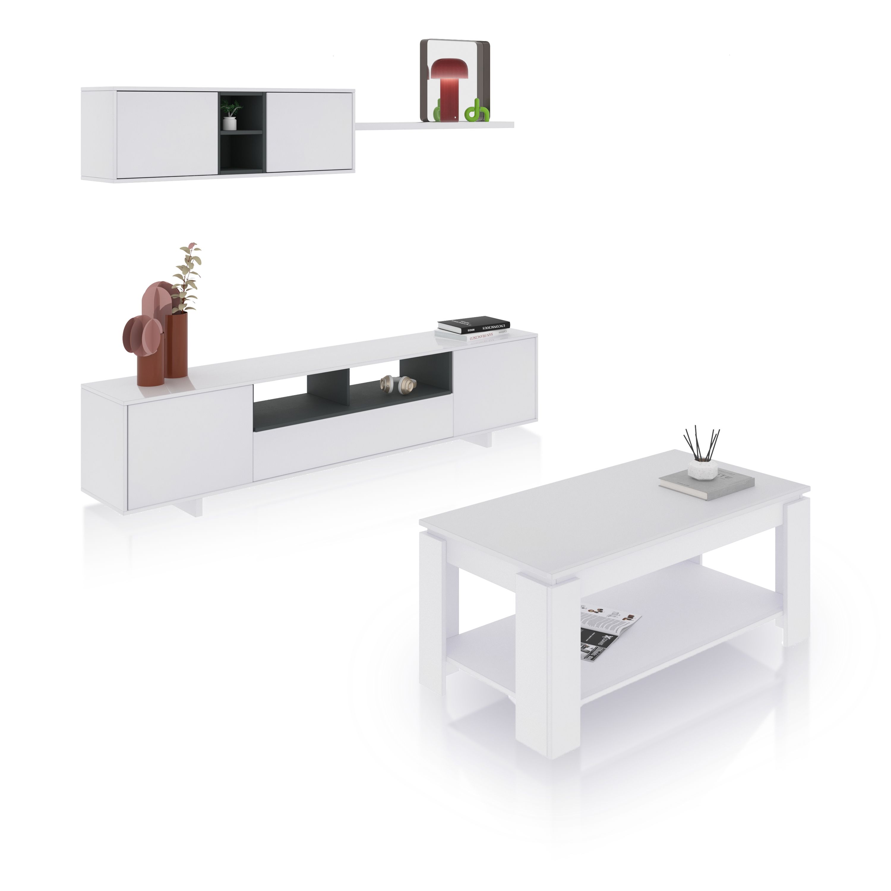 Duehome - Pack salón con mesa de centro Plus V1