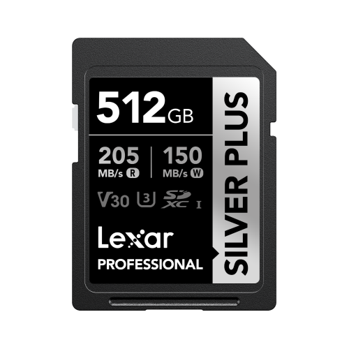 LEXAR Carte SD Silver Plus UHS-1 512Go V30 R205/W150