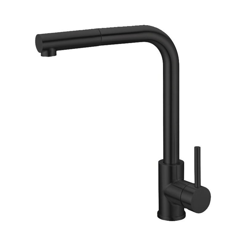 Imex Malta GCE006/NG grifo de cocina monomando caño alto color negro mate