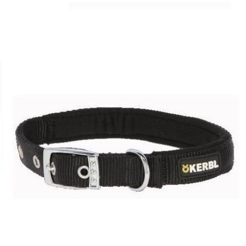 Collar nylon KERBL MIAMI PLUS para perros (varios tamaños) - Negro 38-46 cm / 2,5 cm ancho