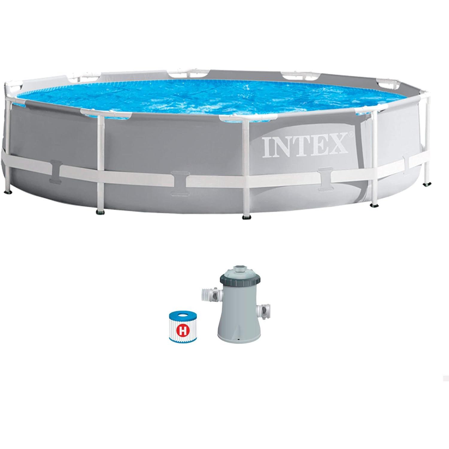 Intex-PISCINA REDONDA DESMONTABLE PRISM FRAME 305x76cm;366x76cm;con depuradora o sin depuradora