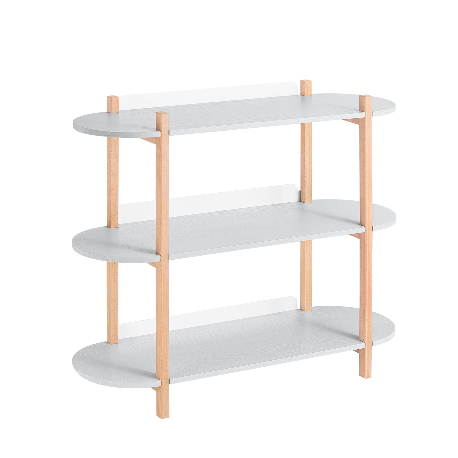 SoBuy HSTR01-H-HG Estantería de Almacenamiento de 3 Niveles Mesa de Centro Gris