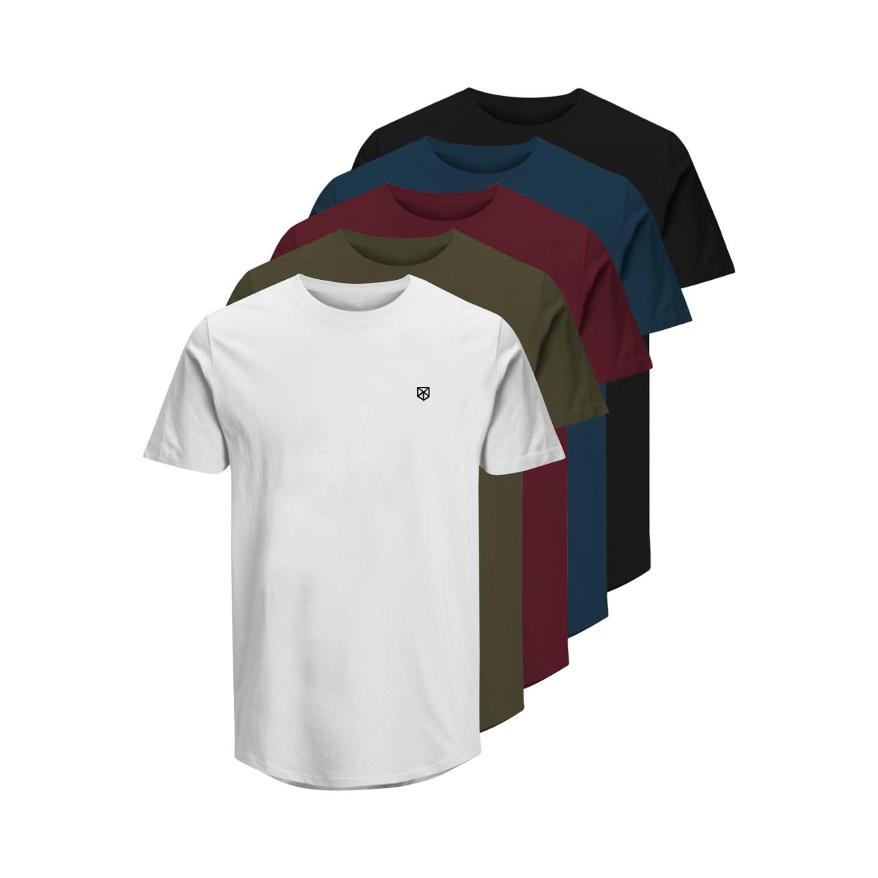 Jack & Jones Jprblabrody - Pack de 5 Camisetas de Manga Corta para Hombre - Multicolor - 12190468