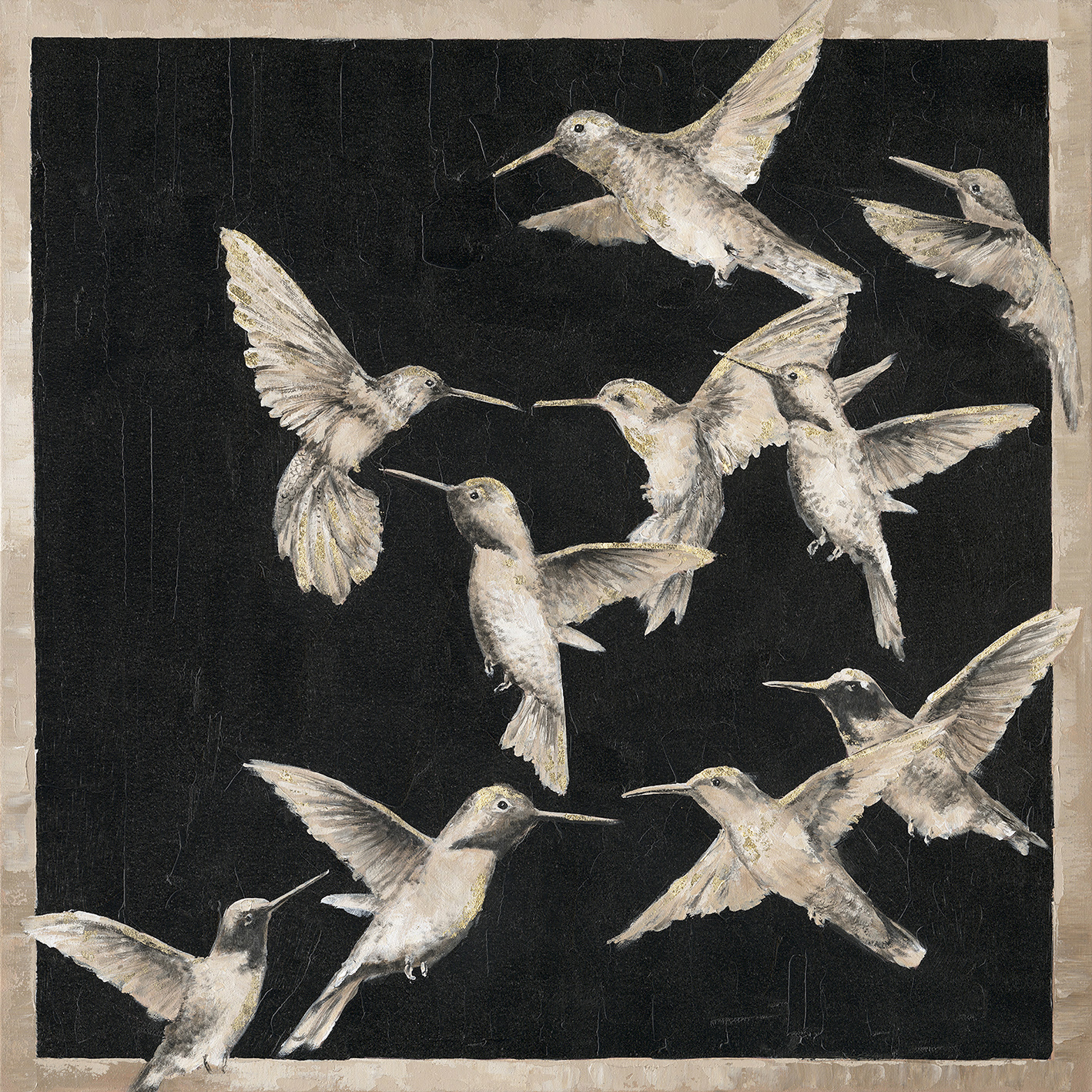 Hispanohogar Cuadro Impreso en Lienzo de Alta Calidad - Colibris - Decoración de Pared