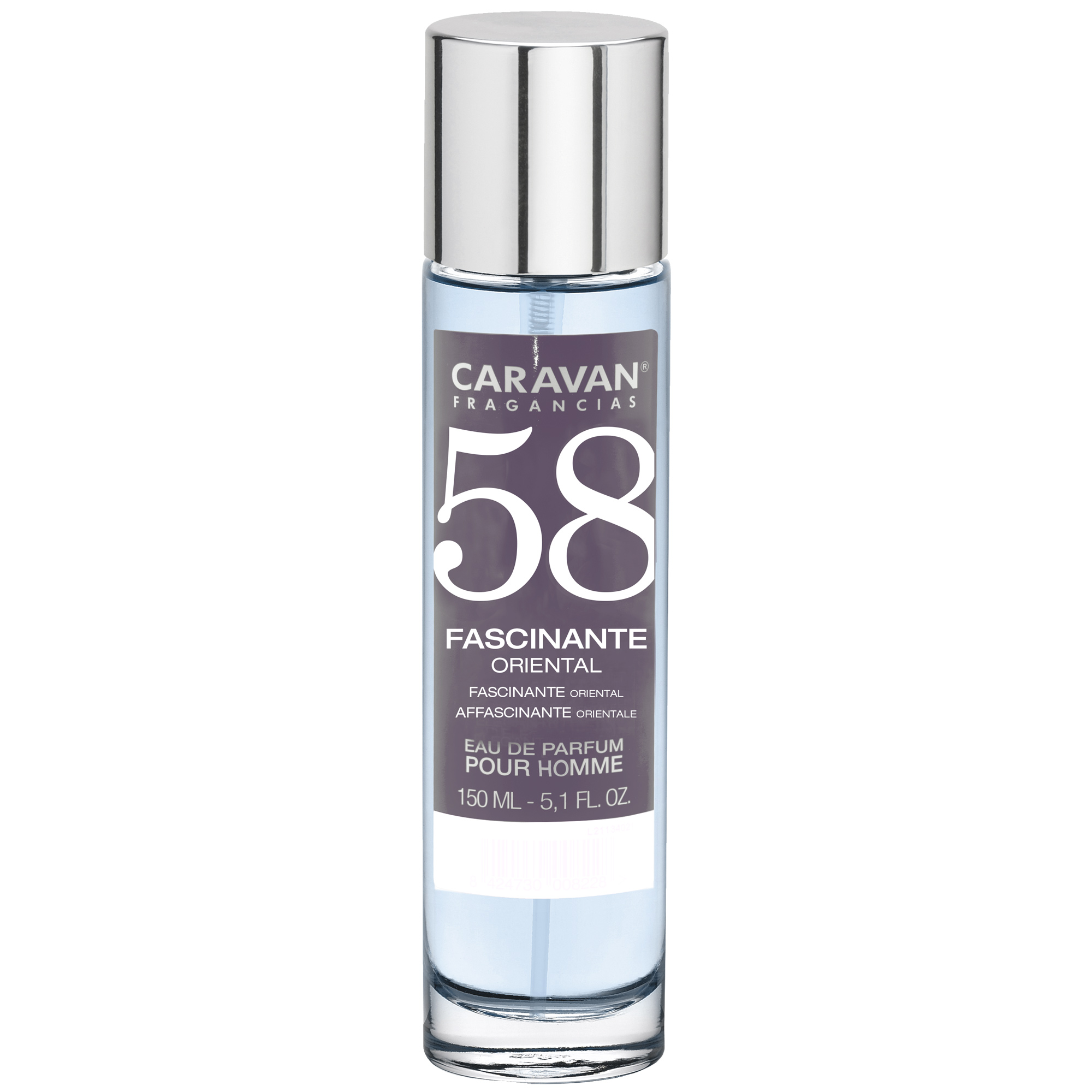 Caravan Perfume de Hombre Nº58 - 150ml. Aroma Fresco y Seductor con Notas de Cedro y Marinas