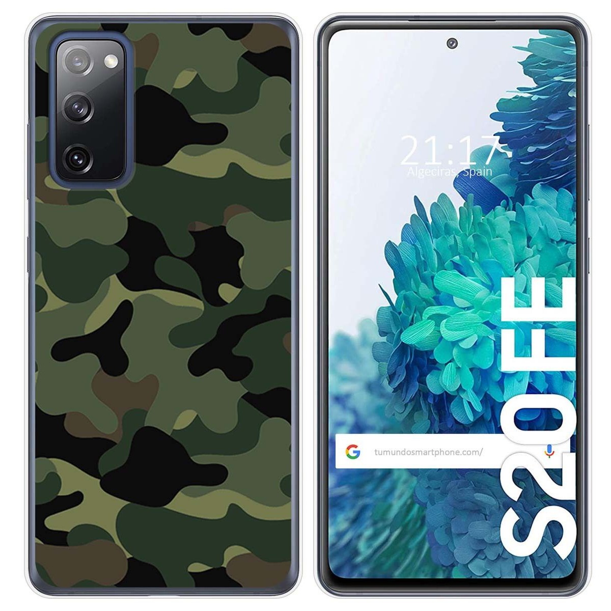 Tumundosmartphone Funda Gel Tpu para Samsung Galaxy S20 FE diseño Camuflaje Dibujos
