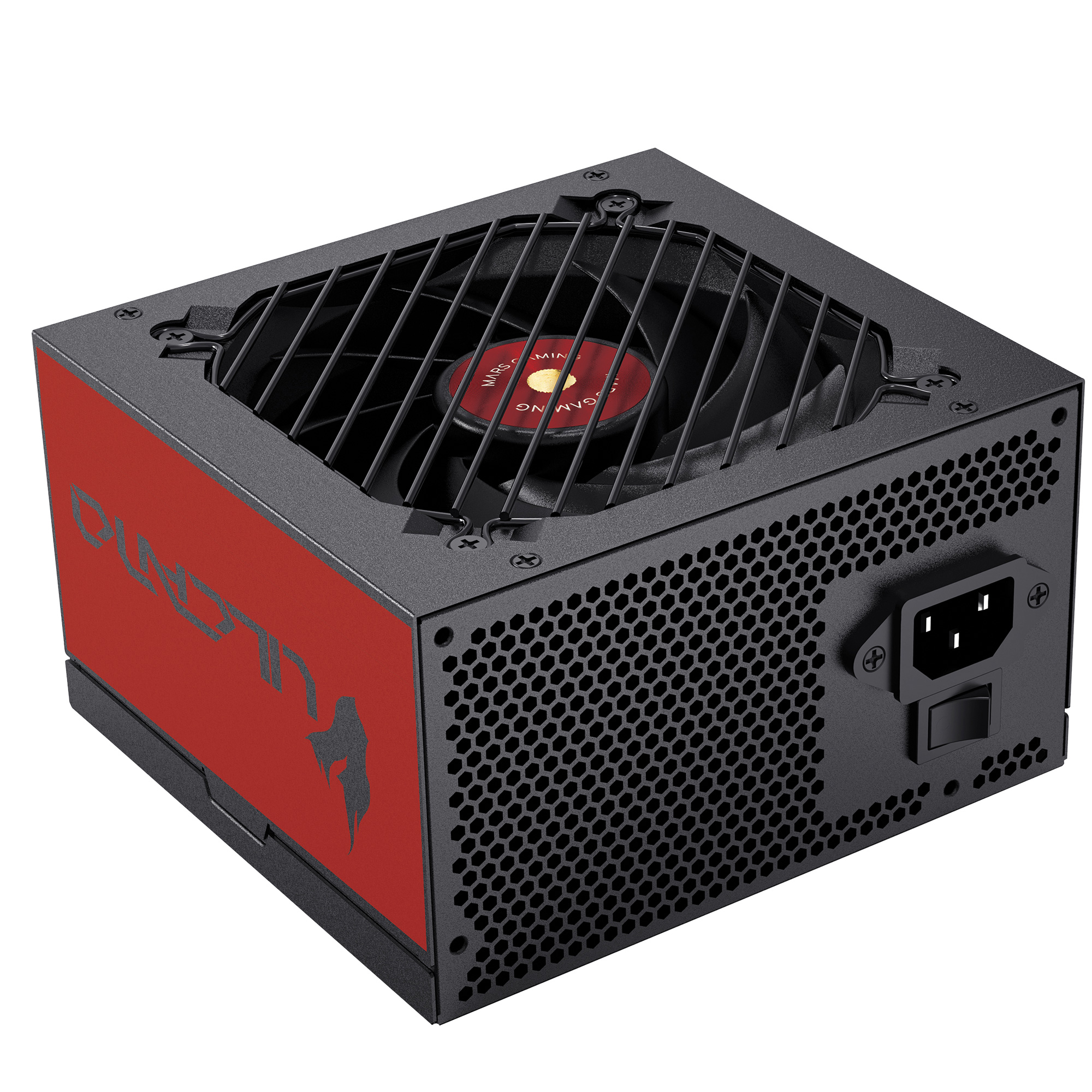Mars Gaming MPVU750SI, Fuente Alimentación ATX 750W, 10 Años Garantía, 80 Plus Silver, +87% Eficiencia, Tecnologías AI2-RPM, DC-DC y SMD, PFC-Activo, Condensadores Japoneses Toshin Kyogo 105º, Fuente PC Roja