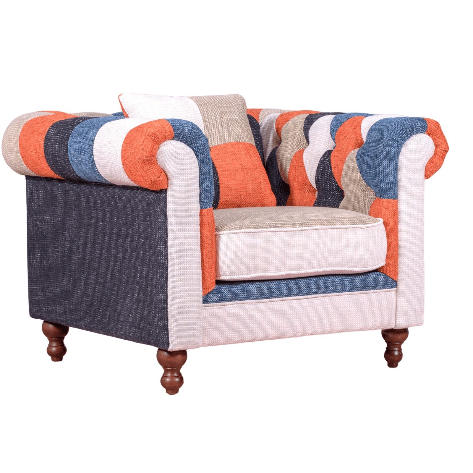 Nest Dream - Sofá de 1 plaza tapizado en patchwork - Chesterfield