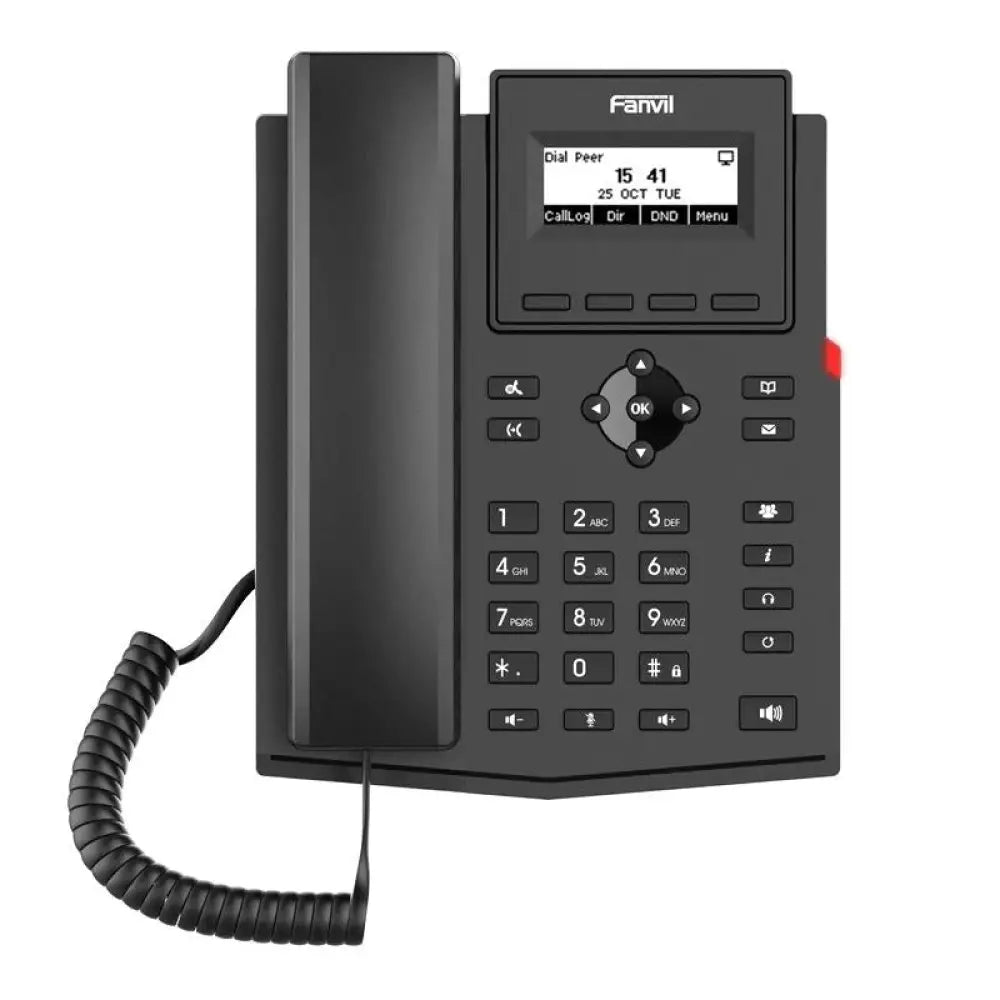 Teléfono IP Fanvil X301W Negro 2 líneas LCD WiFi PoE Montaje Pared/Escritorio