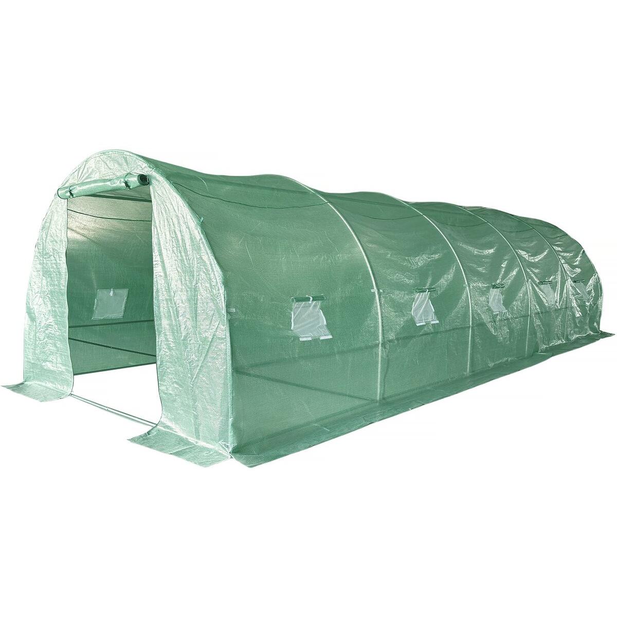 Habitat y Jardin - Túnel de invernadero para jardín  - 24 m² - 140 g - Verde