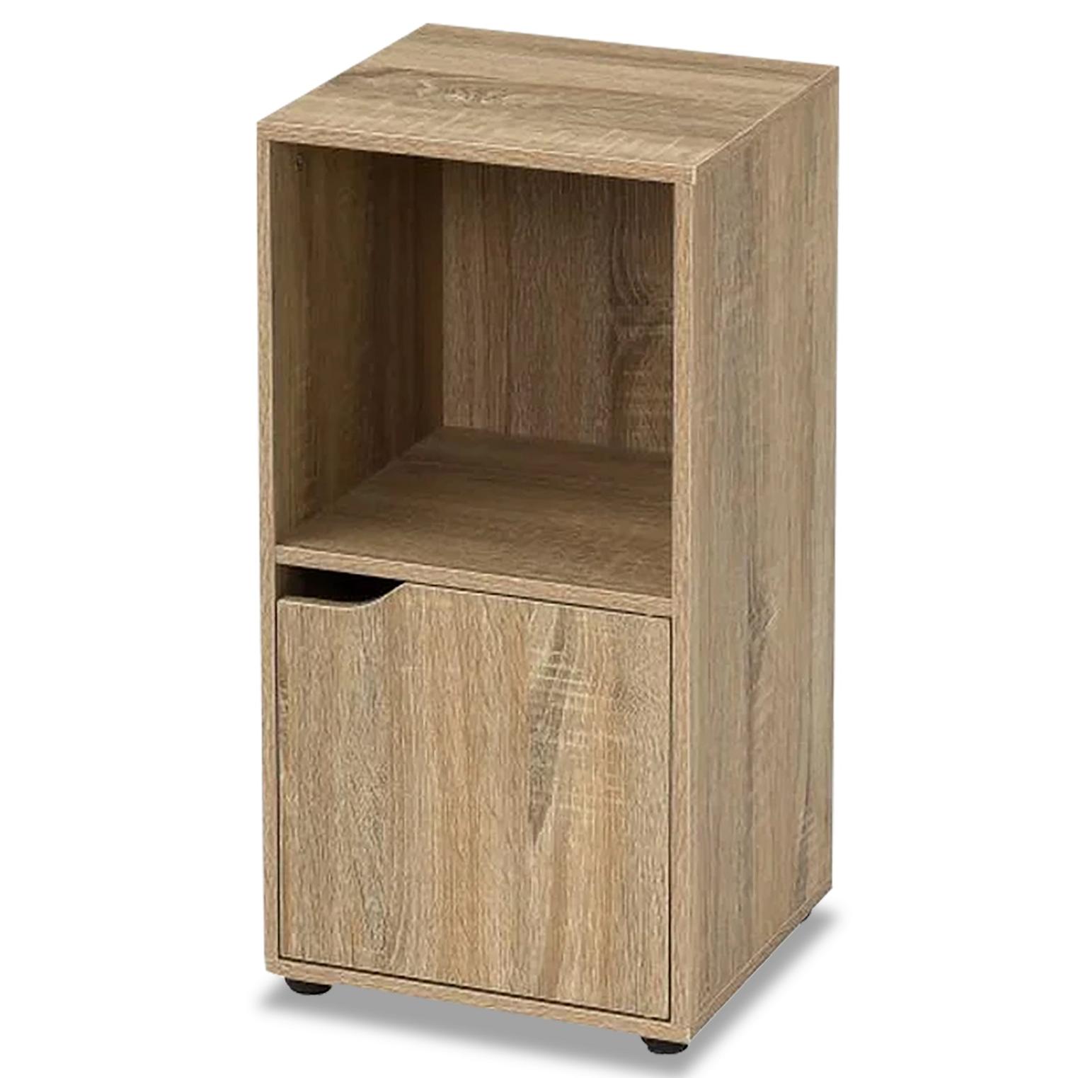Estantería con Puerta de Madera, Muebles de Almacenamiento, Estantería de Exposición Libros Estilo Moderno para Salón,Dormitorio Oficina