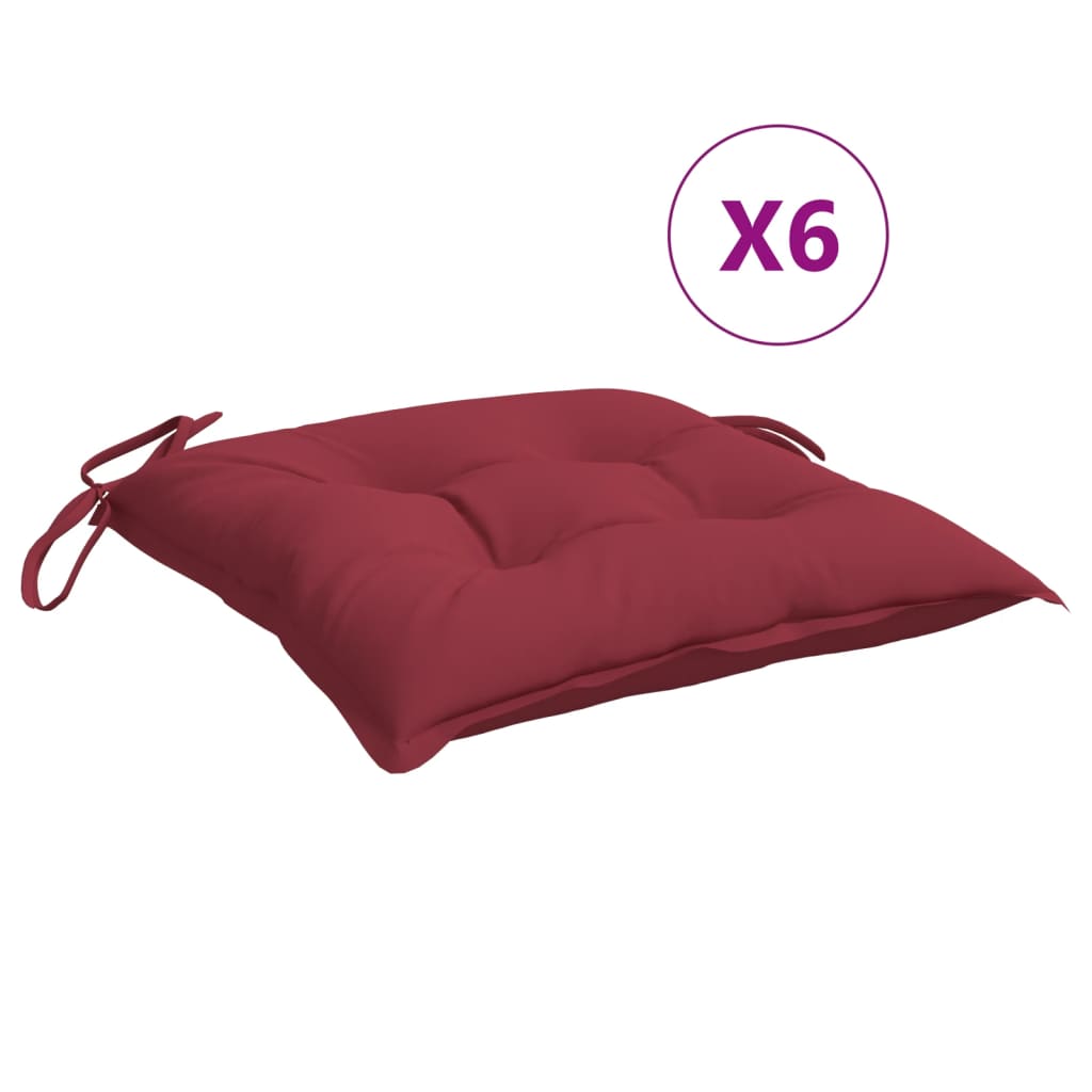 Vidaxl Cojines para Silla 6 Uds Tela Oxford 40x40x7 Cm Color Antracita
